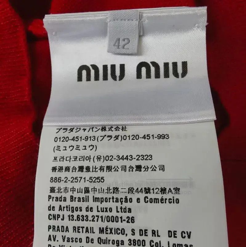 Miu Miu Miu Miu Red Wool Cardigan for Women . Size L / US 10 / IT 46 - 4 Thumbnail