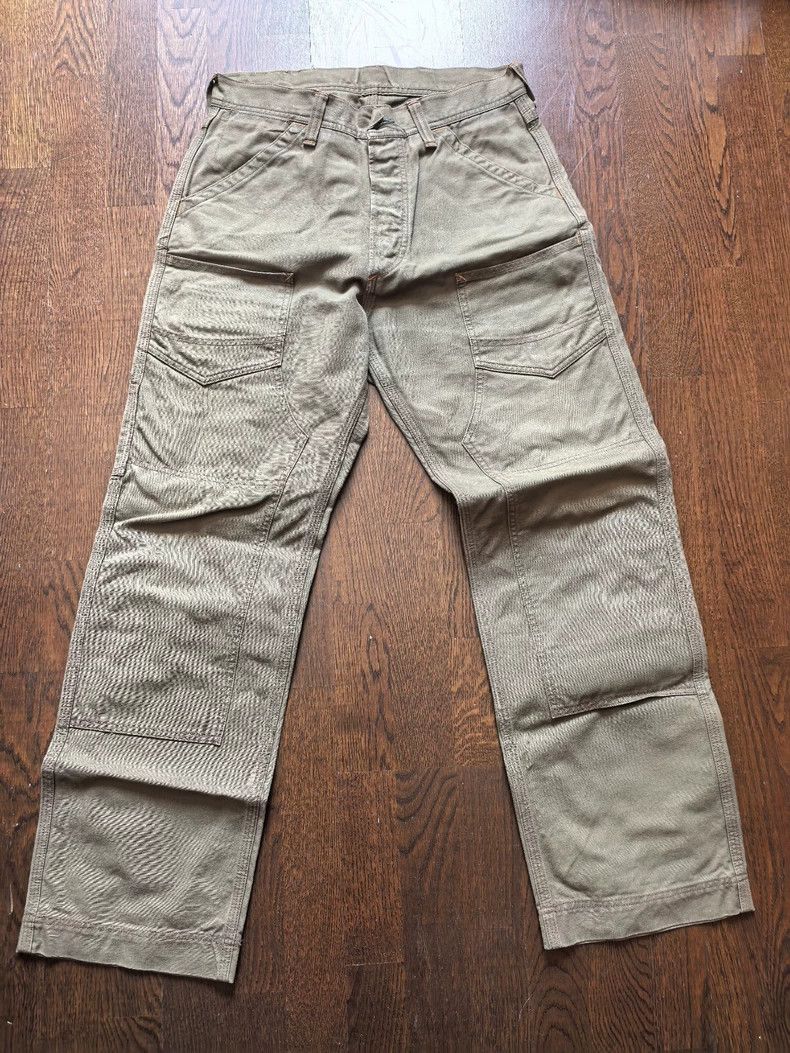 Freewheelers Freewheelers Derrickman Green Canvas Pants - dmc Size US 30 / EU 46 - 1 Thumbnail