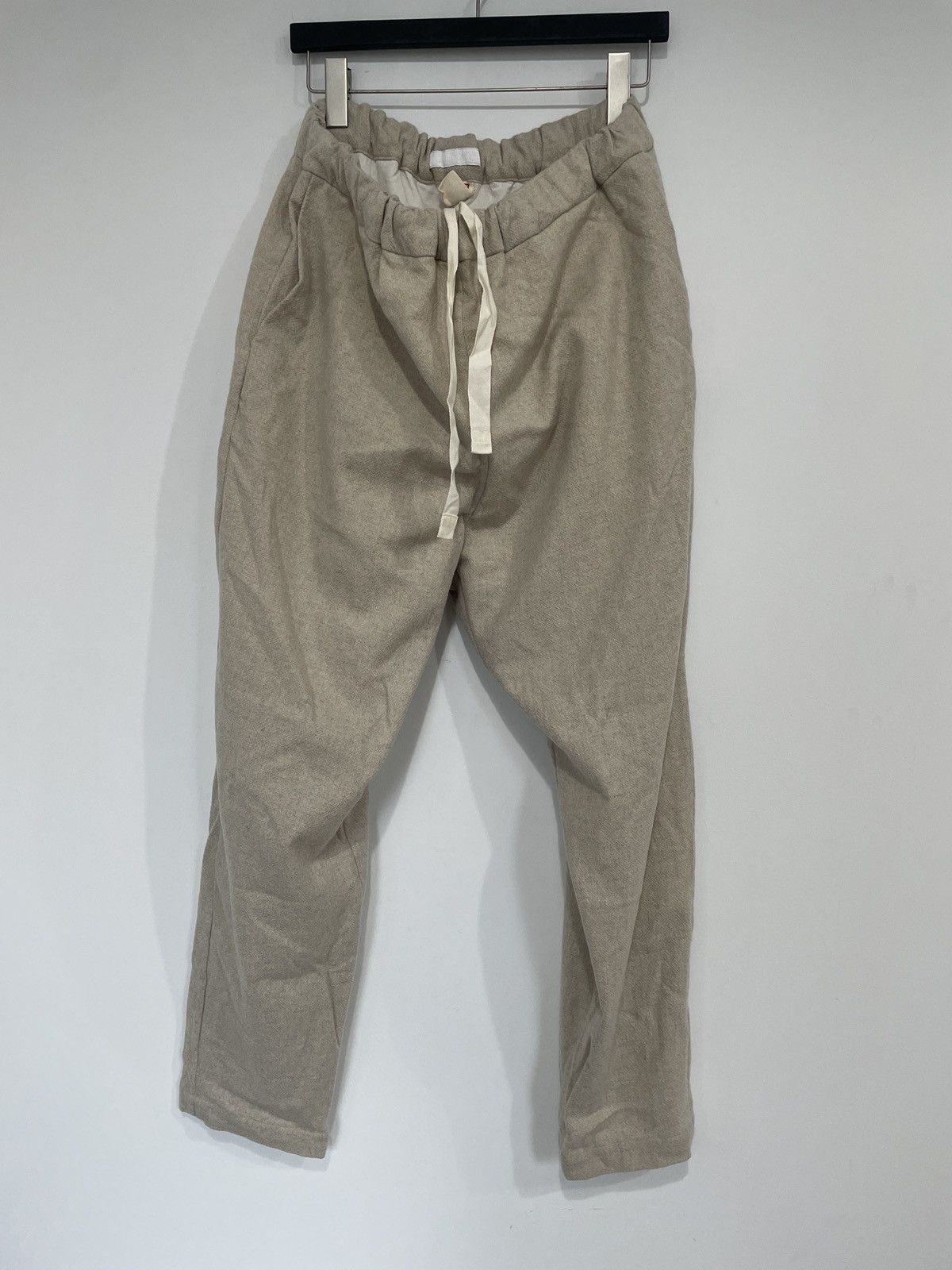 Casey Casey WOOL CASHMERE CREPE DRAWSTRING PANTS Size US 33 - 1 Thumbnail