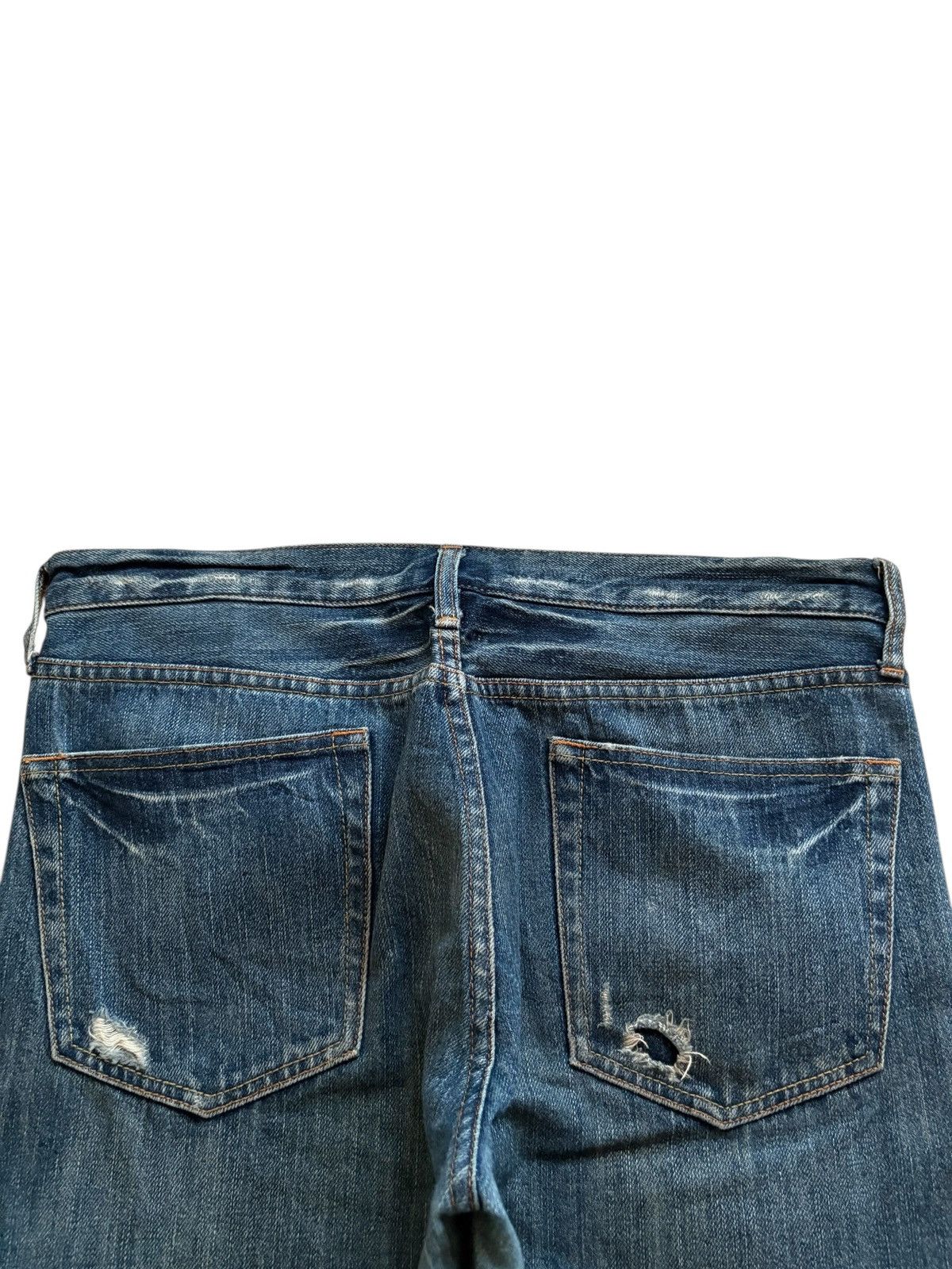 GU Vintage GU Mud Wash Distressed Ripped Loose Jeans Size US 35 - 8 Thumbnail