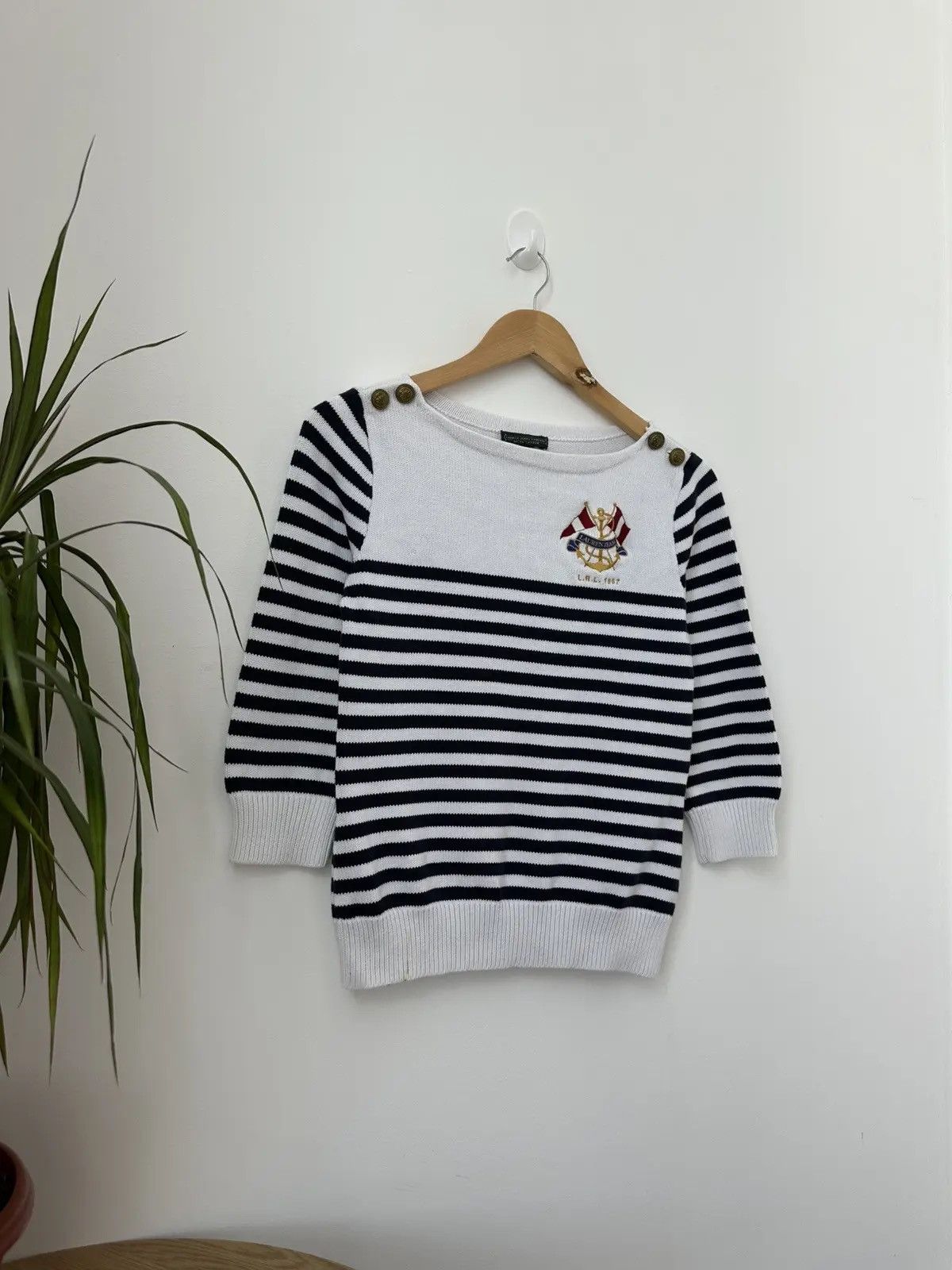 Polo Ralph Lauren Vintage Polo Ralph Lauren Yachting Striped Knit Womens Sweater Size US XS / EU 42 / 0 - 4 Thumbnail