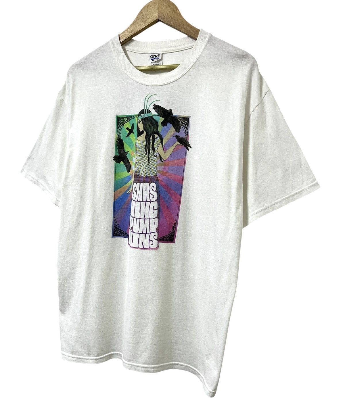 Band Tees VINTAGE 00s THE SMASHING PUMPKINS PSYCHEDELIC TOUR TSHIRT Size US XL / EU 56 / 4 - 4 Thumbnail