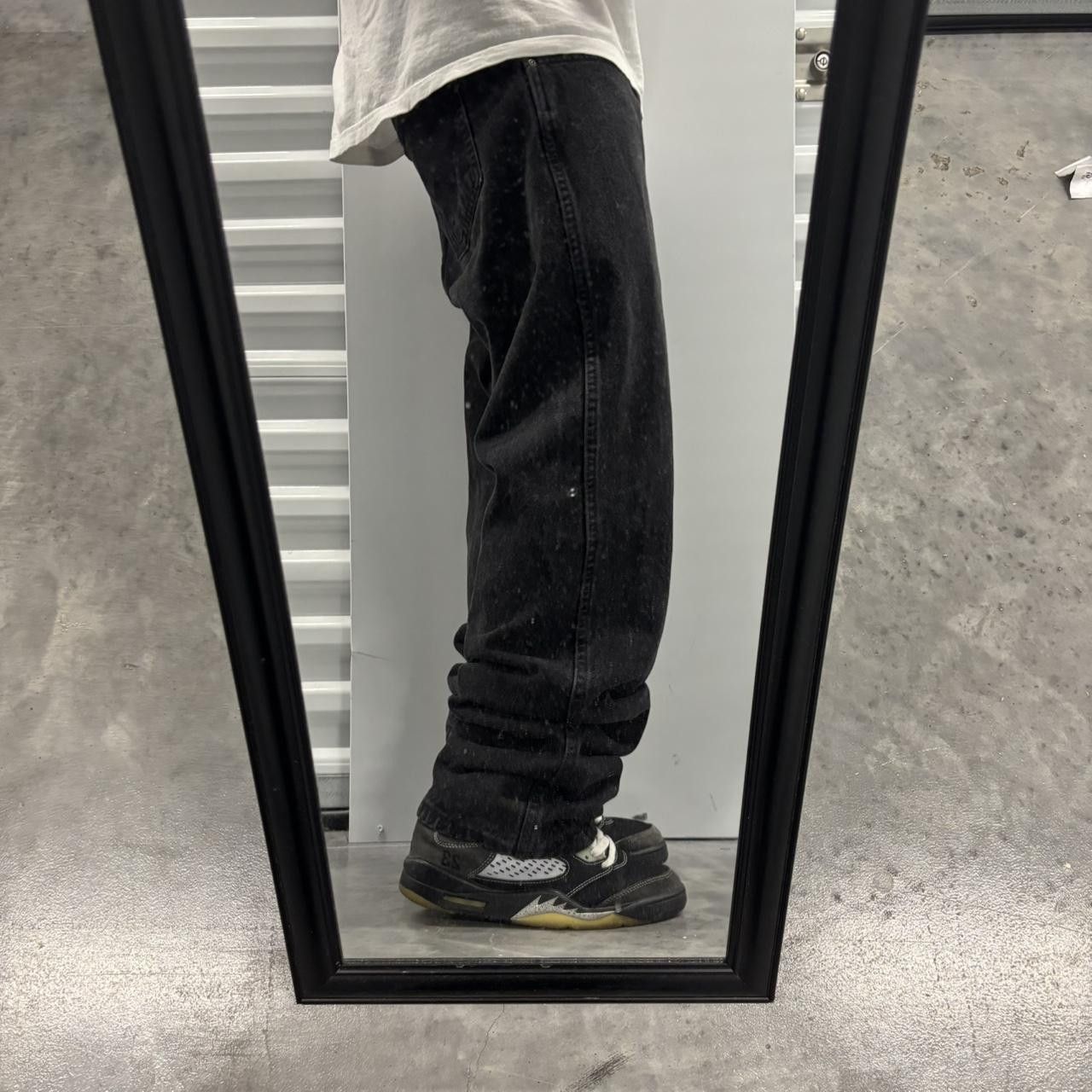 Japanese Brand × Vintage Crazy Vintage Y2K/2000s Grunge Solid Black Skater Denim Jeans! Size US 34 / EU 50 - 2 Thumbnail