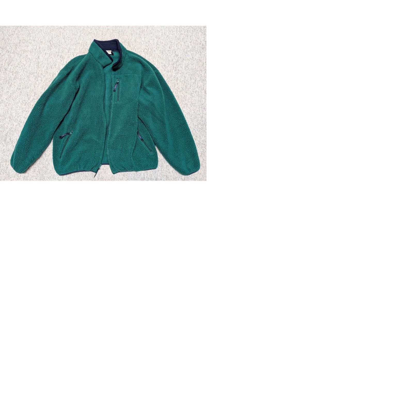 Vintage VINTAGE L.L. Bean Jacket Men 2XL TALL Fleece Green Deep Pile 1990s USA Made Zip Size US M / EU 48-50 / 2 - 9 Thumbnail