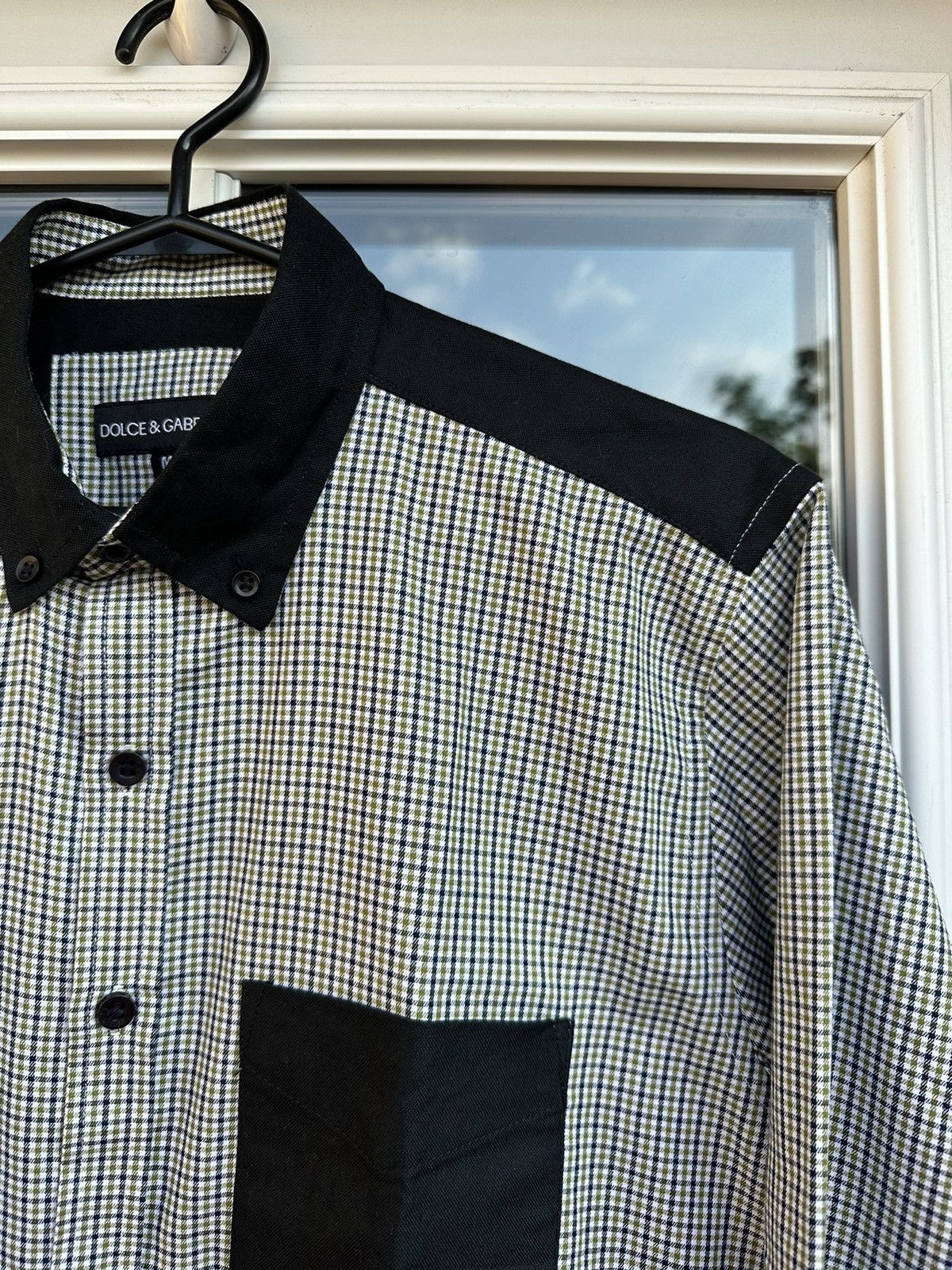 Dolce & Gabbana Dolce & Gabbana checkered two tone premium shirt Size US M / EU 48-50 / 2 - 5 Thumbnail