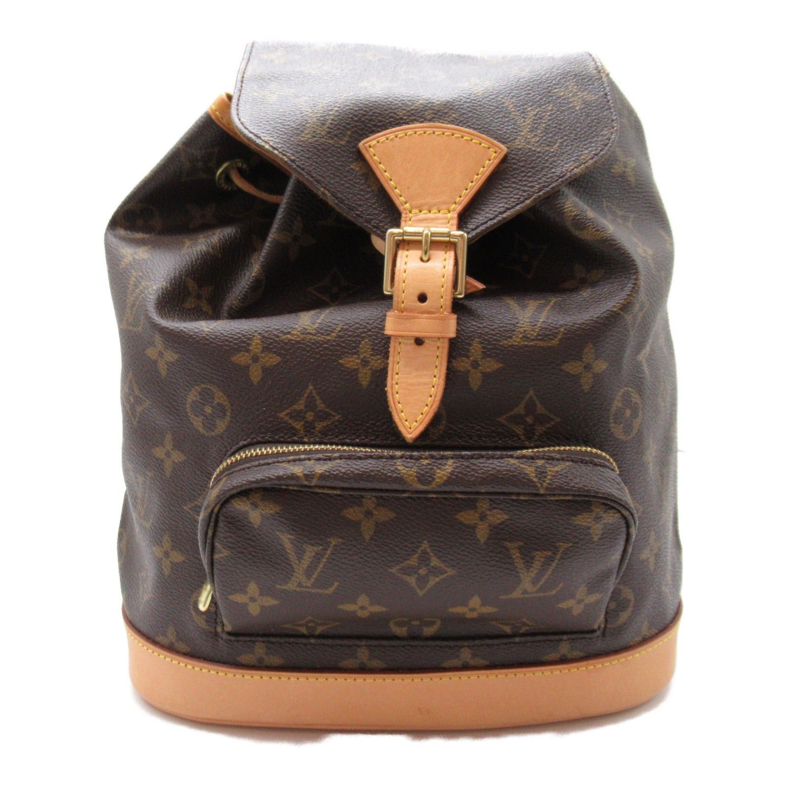 Louis Vuitton Louis Vuitton Montsouris Mm Backpack Rucksack Coated Canvas Monogram Brown Size ONE SIZE - 1 Thumbnail