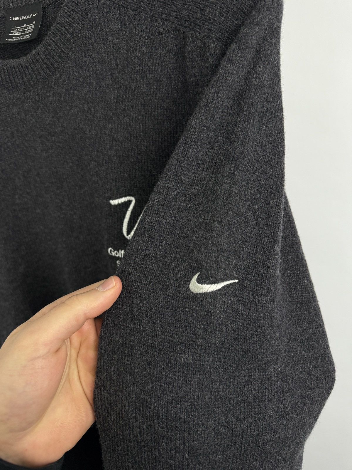 Nike × Tiger Woods 🇺🇸Vtg Nike Golf Las Vegas Wool Sweater Stoke Park Country Size US L / EU 52-54 / 3 - 4 Thumbnail