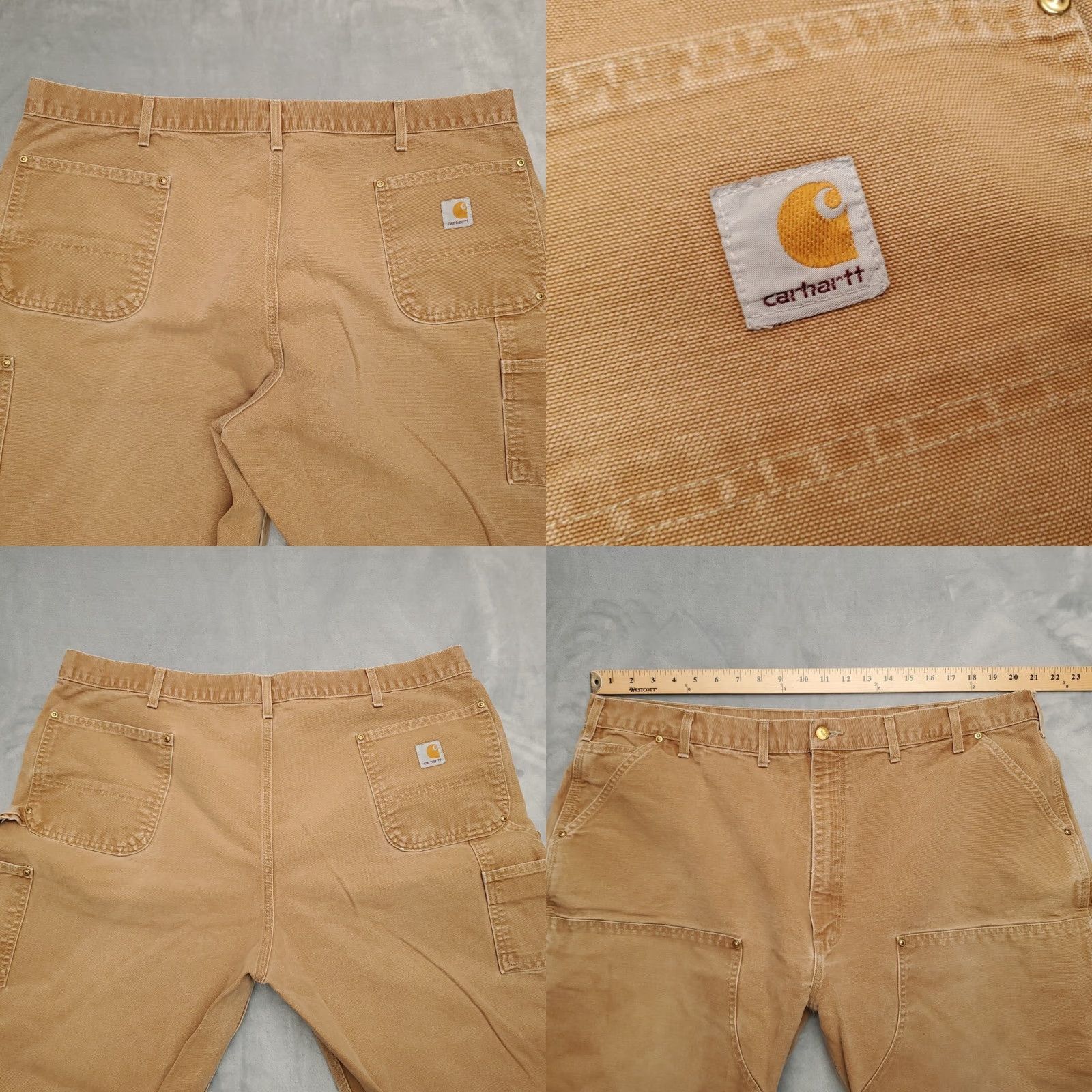 Carhartt VINTAGE Carhartt Pants Men 42x33 Brown Canvas Double Knee Carpenter 5-Pocket USA Mens Size US 42 / EU 58 - 8 Thumbnail