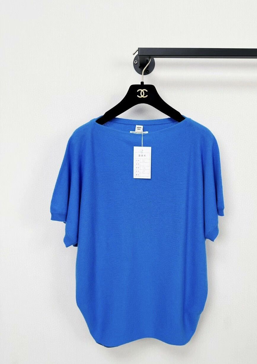 Hermes Hermes cashmere knitted short-sleeved shirt Size XS / US 0-2 / IT 36-38 - 1 Thumbnail