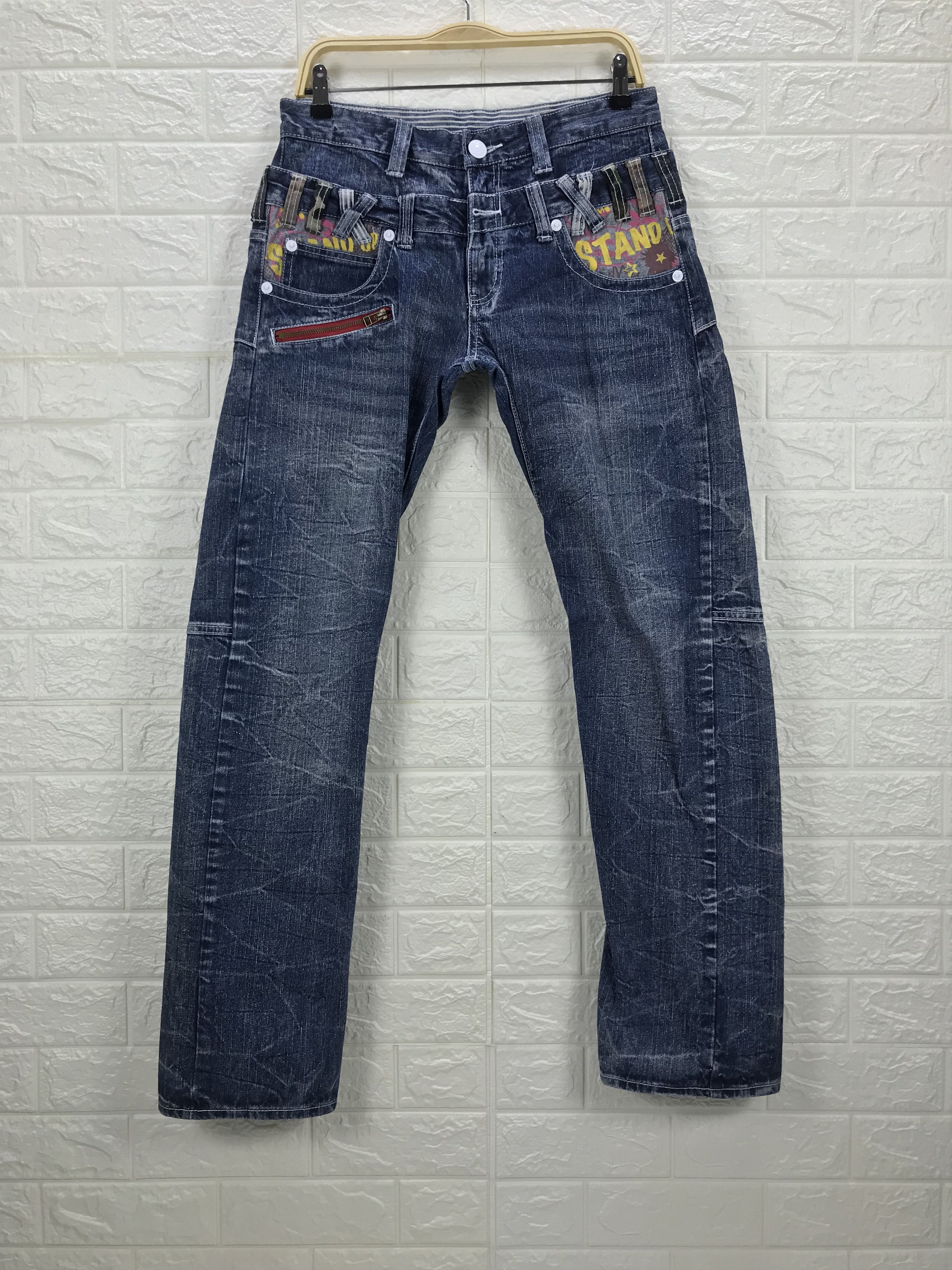 Japanese Brand Vintage Japanese Double Focus Double Waist Jeans Size US 31 - 2 Thumbnail