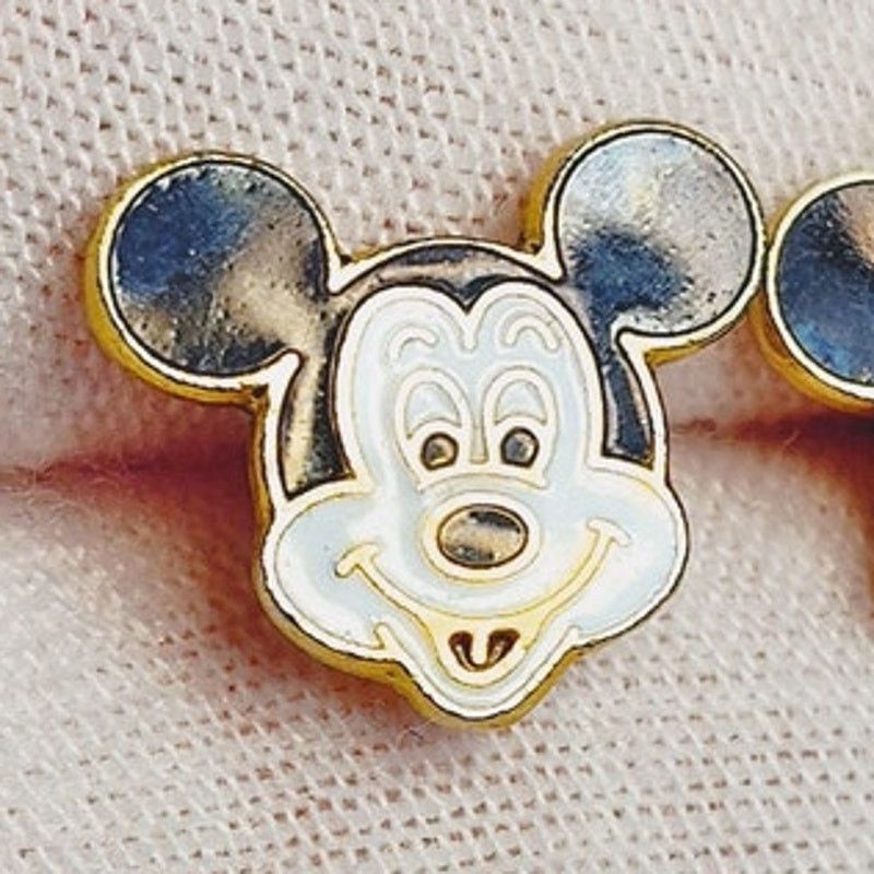 Disney VTG Disney Mickey Mouse Stud Earrings White Face Taiwan Size ONE SIZE - 2 Thumbnail
