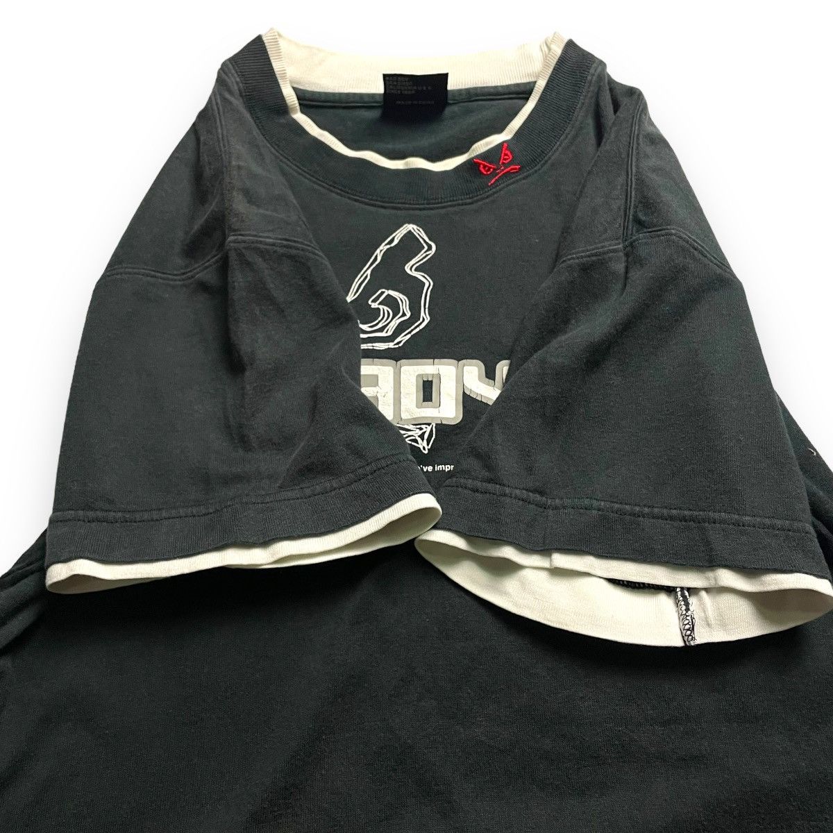 If Six Was Nine × Japanese Brand × Le Grande Bleu (L.G.B.) BAD BOY DOUBLE LAYER BIG LOGO SPELL OUT TSHIRT Size US M / EU 48-50 / 2 - 7 Thumbnail