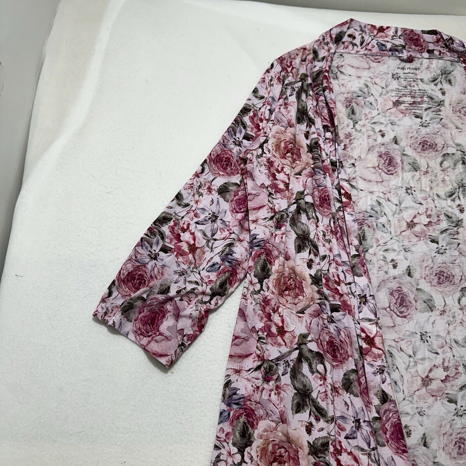 Other Posh Peanut Medium 3/4 Sleeve Bamboo Floral Cardigan Size M / US 6-8 / IT 42-44 - 4 Thumbnail
