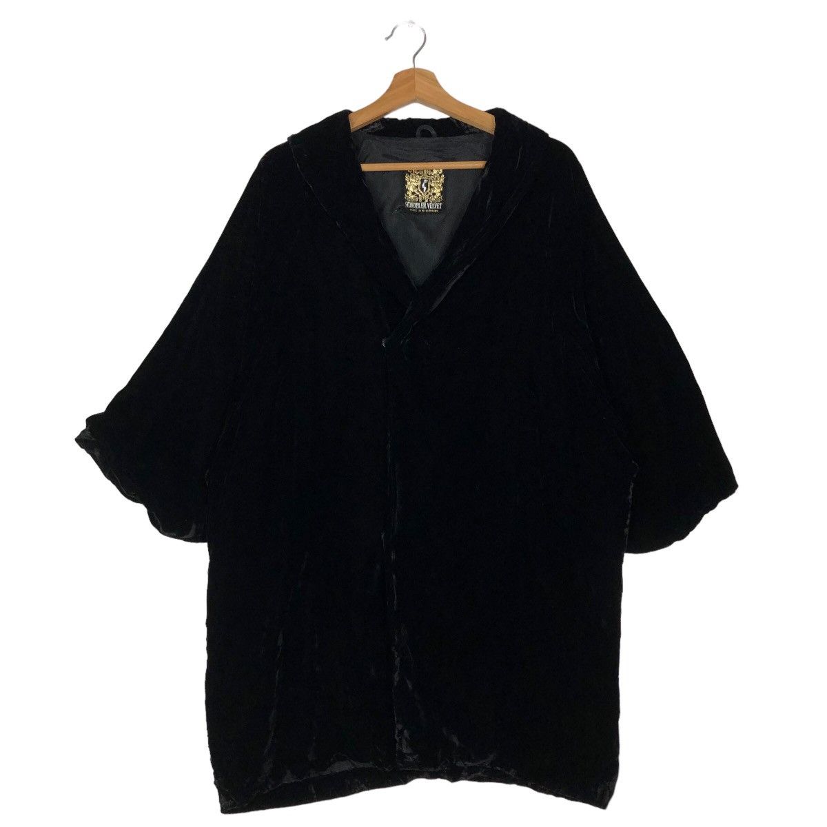 Vintage 🔥Rare Long Jacket Scheibler Velvet Made in W.Germany Black Size US M / EU 48-50 / 2 - 8 Thumbnail