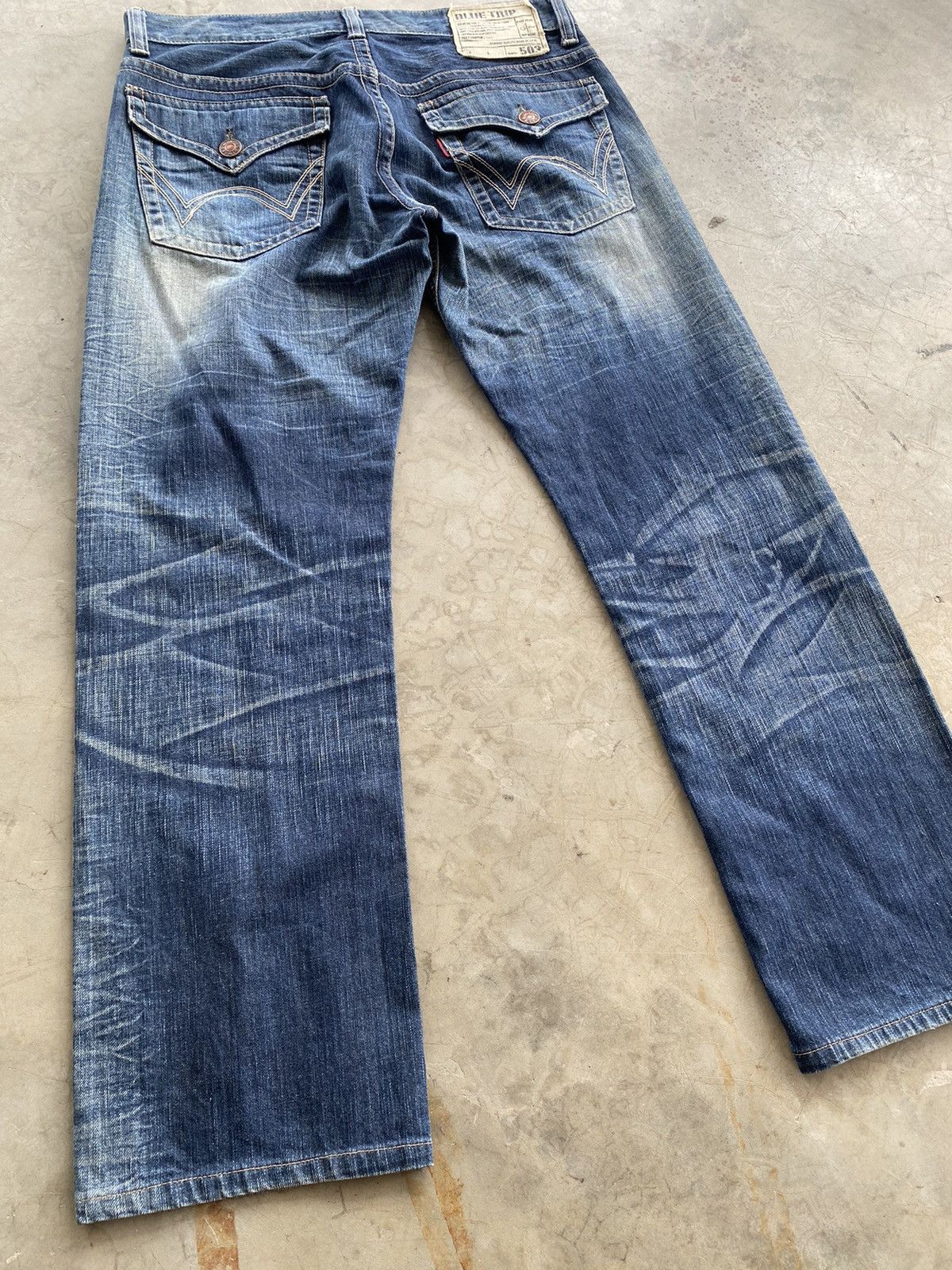 Edwin × Japanese Brand Baggy Jeans Vintage Edwin 503 Distressed Size US 34 / EU 50 - 2 Thumbnail