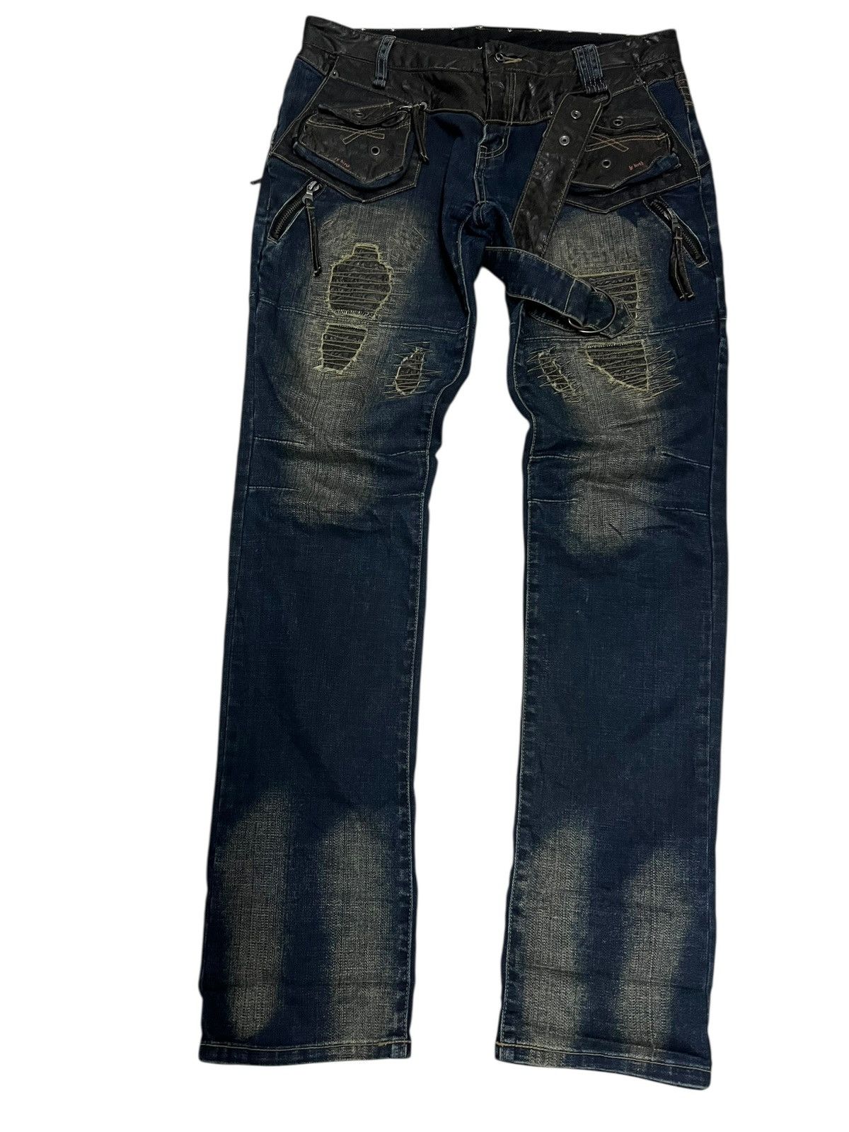 If Six Was Nine 🔥Very Rare PPFM Like If Six Was Nine Style Patchwork Jean Size US 33 - 2 Thumbnail