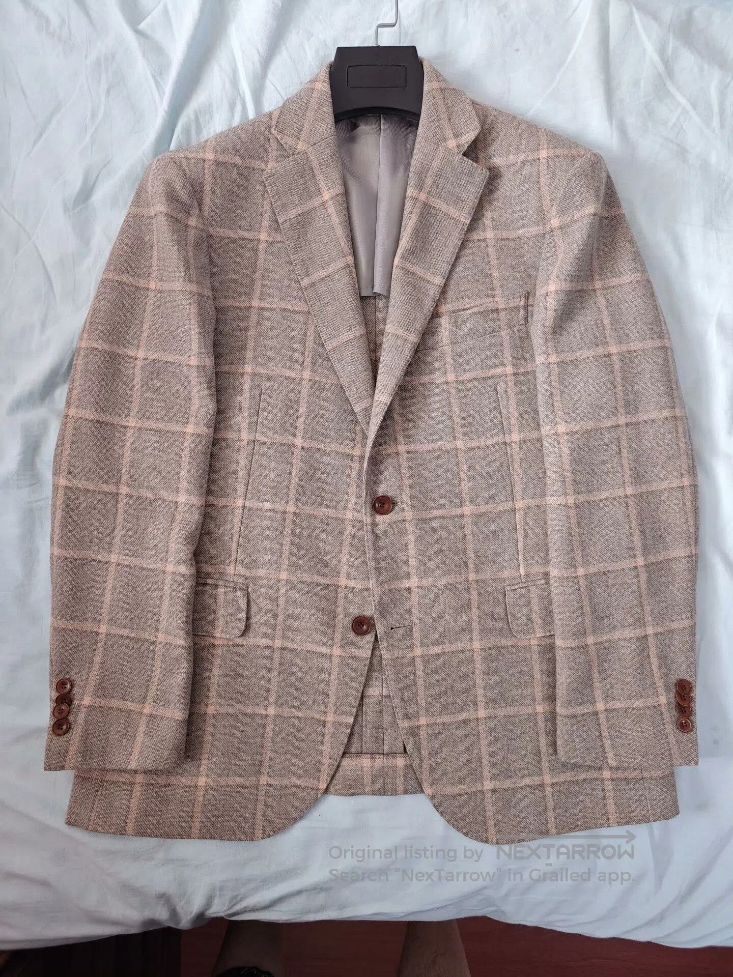 Luciano Barbera Carlo Barbera Flannel Half-Lined Blazer. Size US M / EU 48-50 / 2 - 5 Thumbnail