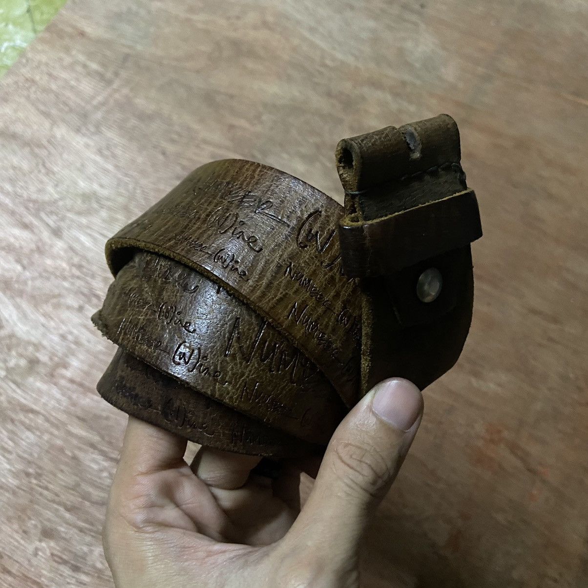 Other Rare 🔥 SpellOut Number (N)ine Leather Belt (No Buckle Head) Size ONE SIZE - 4 Thumbnail