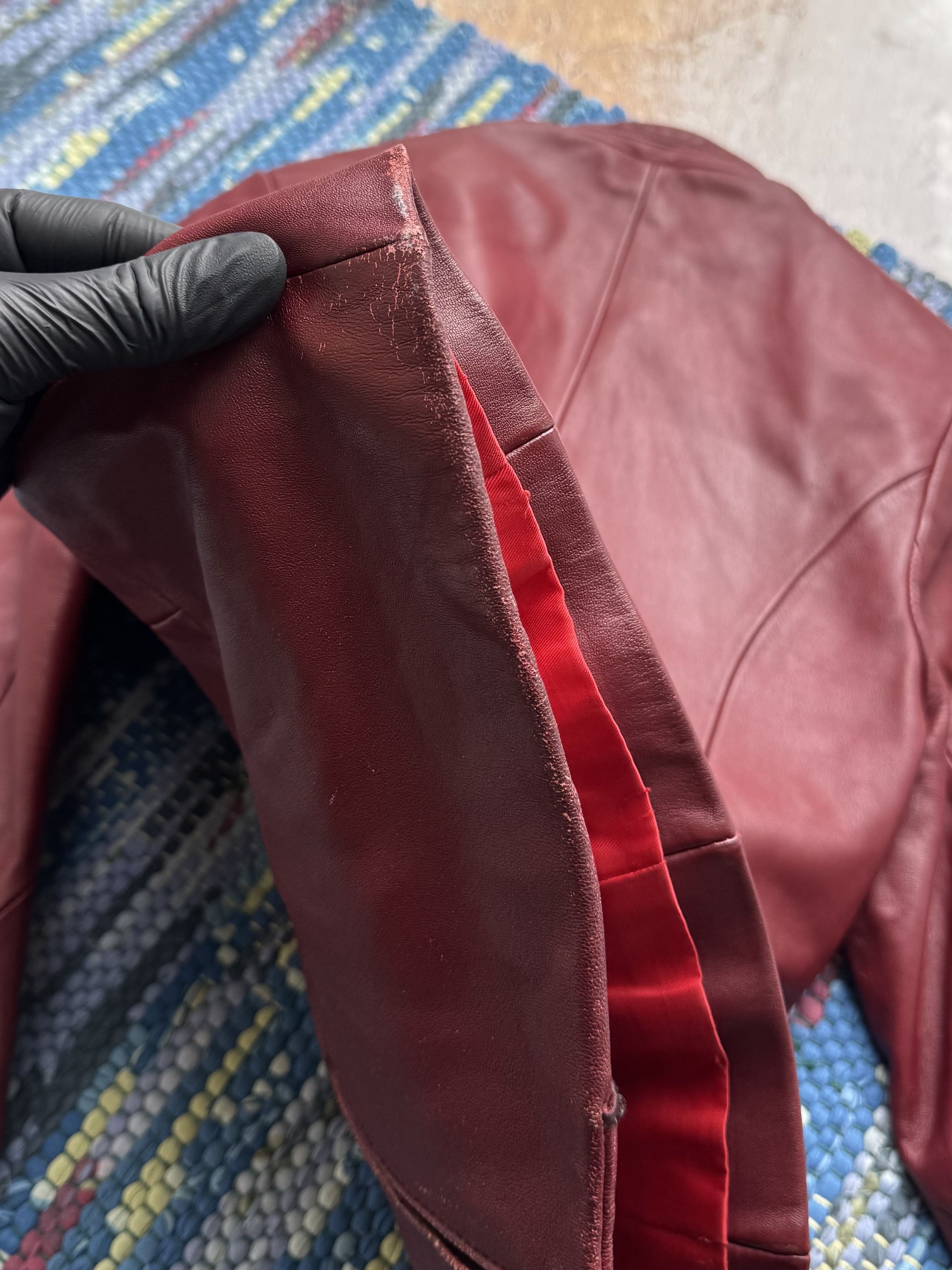Vintage Vintage Genuine Leather Moto Jacket Zip Front Fitted Coat Size M / US 6-8 / IT 42-44 - 21 Thumbnail
