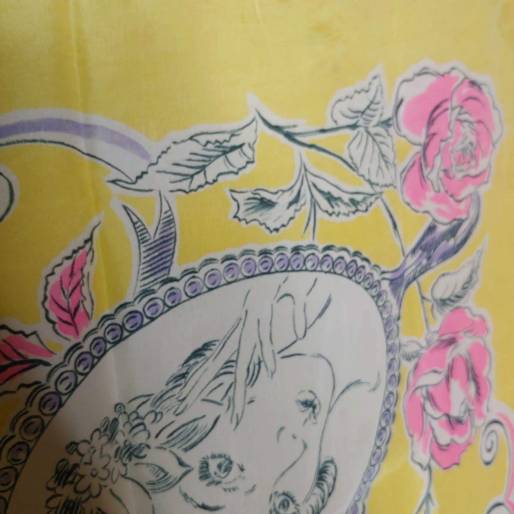 Vintage Vintage Women's Silk-Like Yellow Scarf Casual Accessory 35.5x33" Womens Size ONE SIZE - 7 Thumbnail
