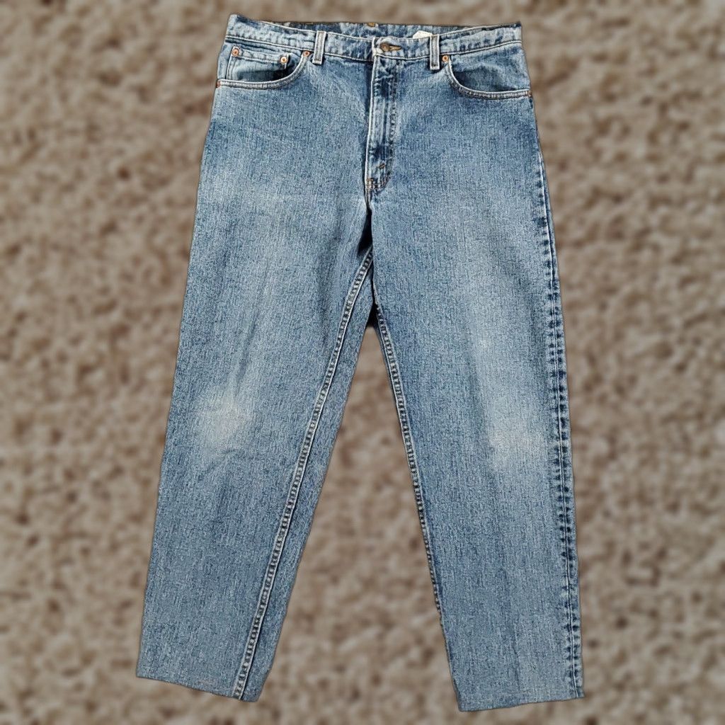 Levi's VINTAGE Levi's Jeans Mens 36 Relaxed Fit 550 Blue Distressed USA Hemmed 36x39 Size US 36 / EU 52 - 1 Thumbnail