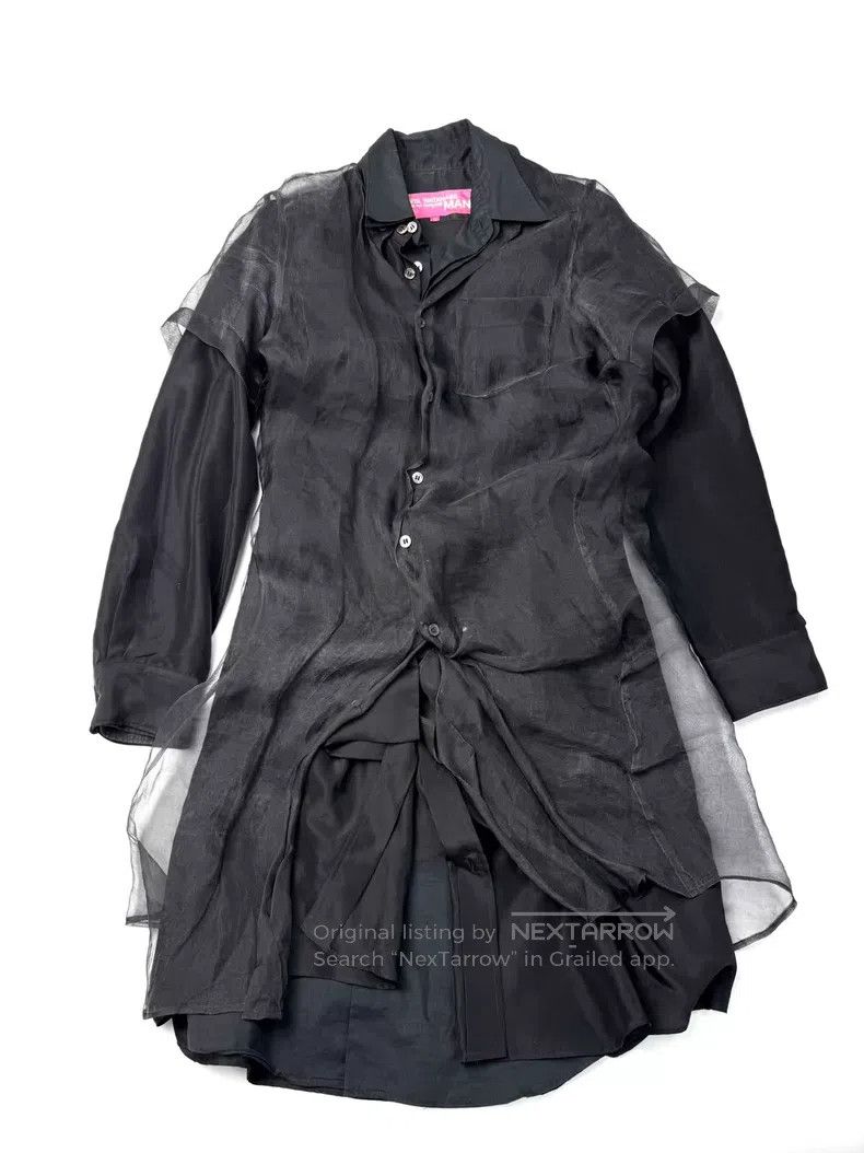 Junya Watanabe Junya Watanabe Black Organza Long Shirt Size US M / EU 48-50 / 2 - 1 Thumbnail
