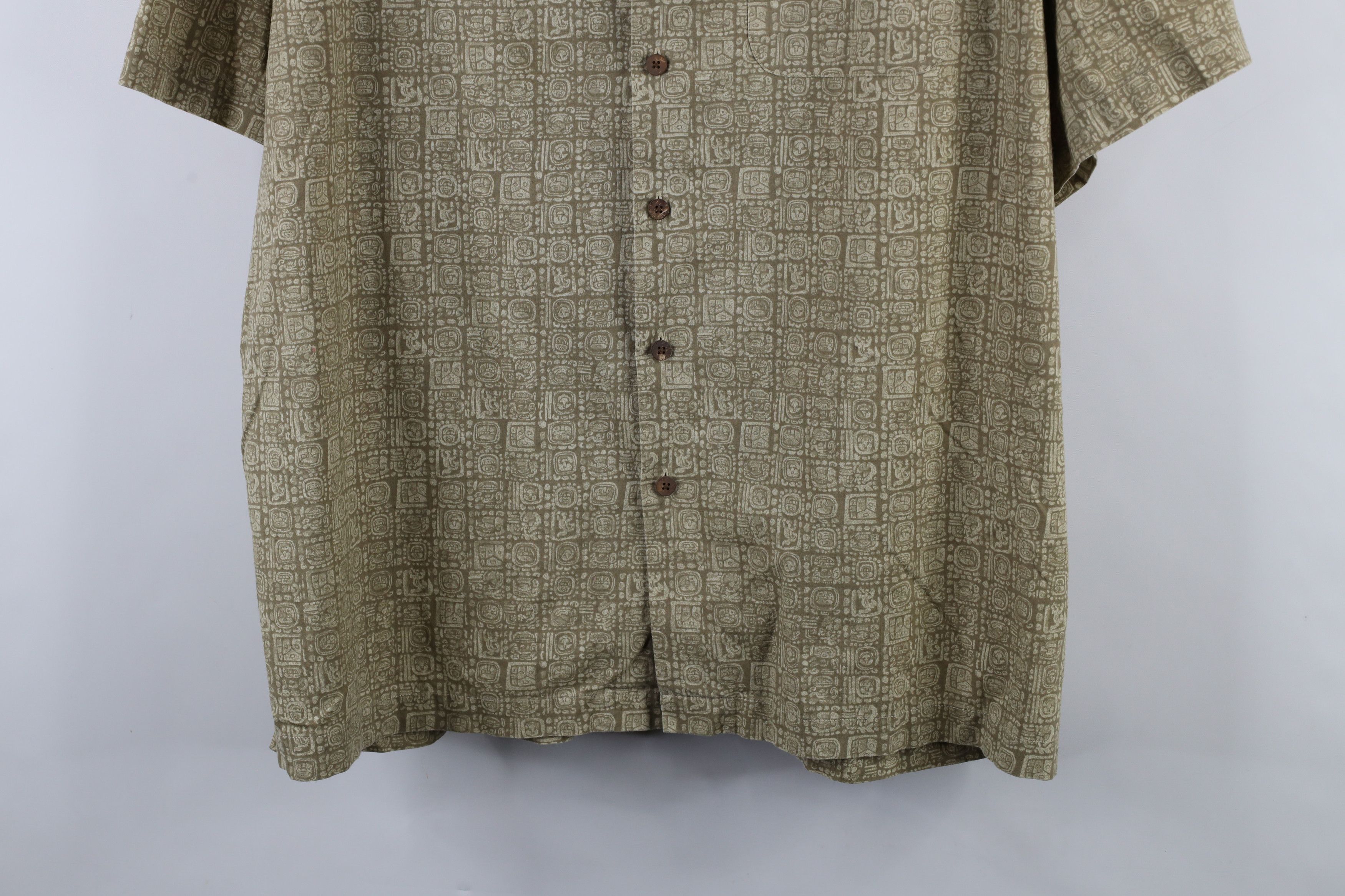 L.L. Bean × Vintage Vintage 90s LL Bean Geometric Looped Collar Button Shirt Size US XL / EU 56 / 4 - 3 Thumbnail