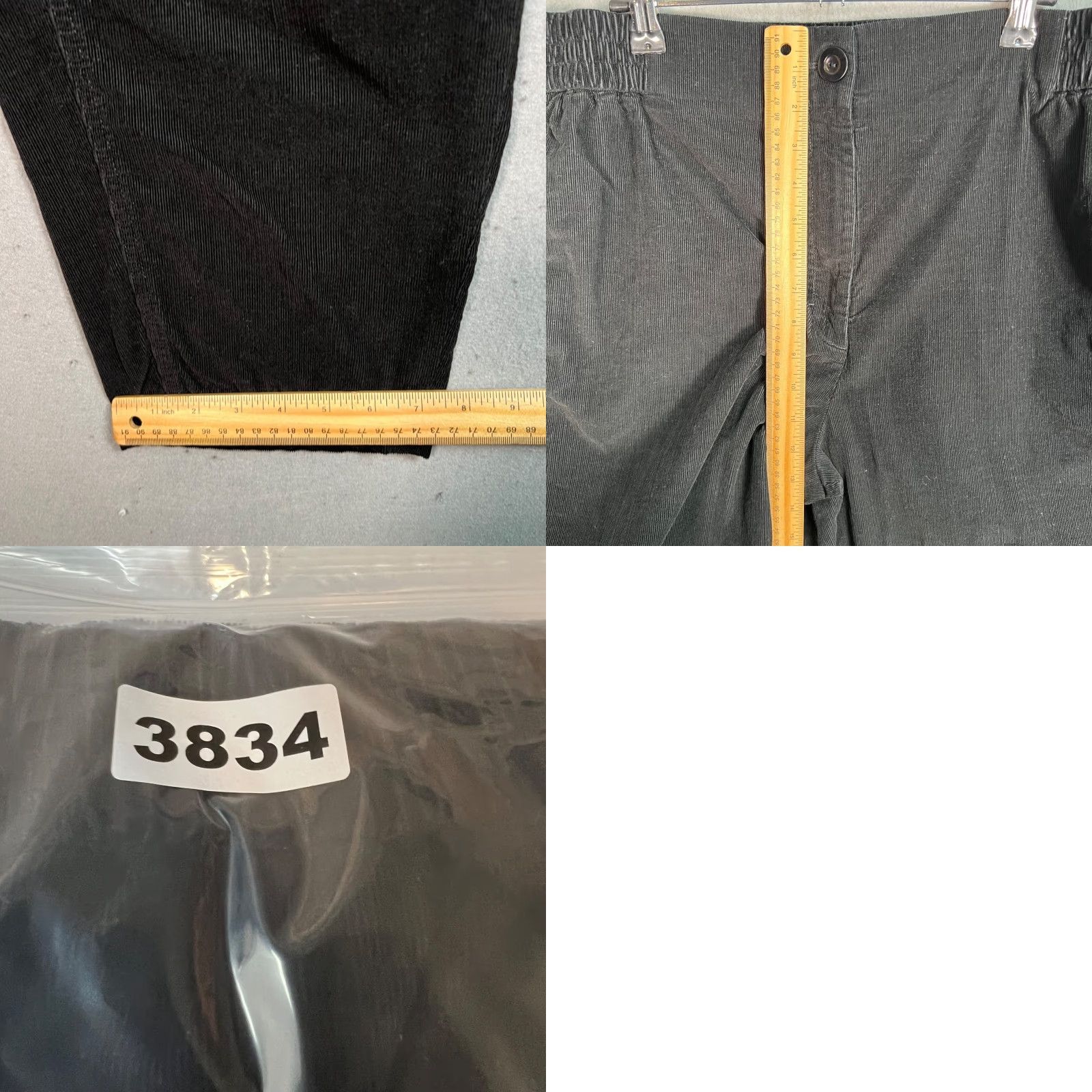 Cos COS Black Corduroy Elastic Waist Wide Tapered Leg Pants Womens 44 EUR Cinch Inseam 30 in Ankle Cotton Corduroy Vintage No (COS) Size 30" / US 8 / IT 44 - 8 Thumbnail