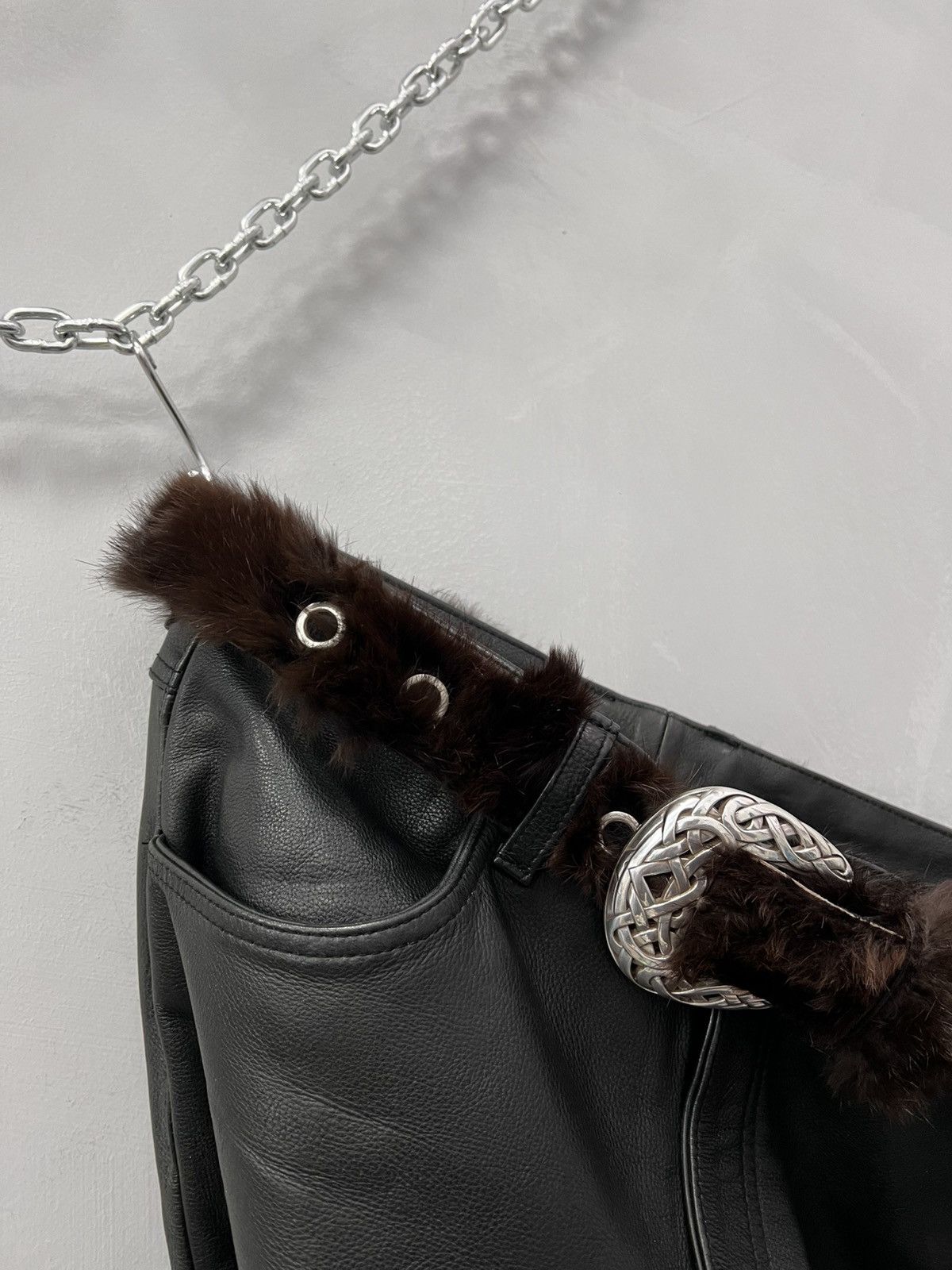 Hysteric Glamour × If Six Was Nine VINTAGE AVANT-GARDE GOTHIC LEATHER BELT RICK OWENS STYLE Size ONE SIZE - 4 Thumbnail