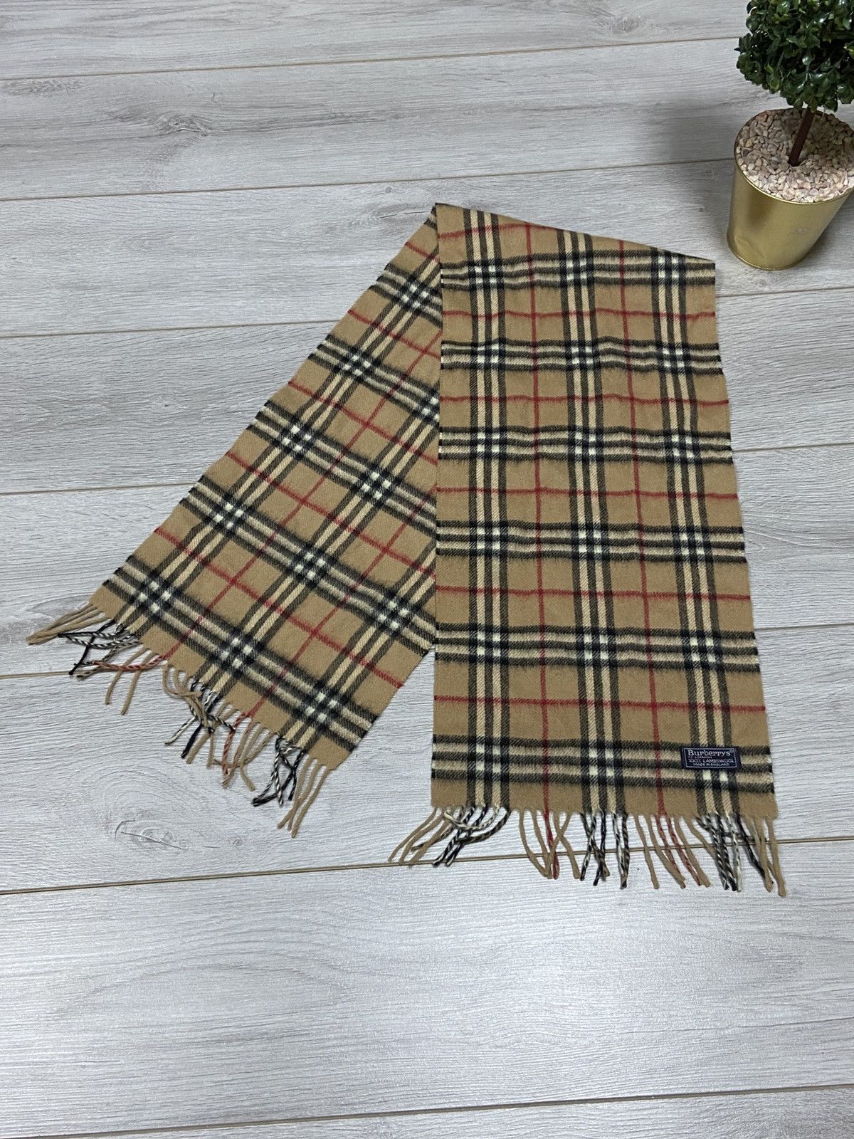 Burberry × Vintage Burberry Nova check vintage wool scarf Size ONE SIZE - 1 Thumbnail