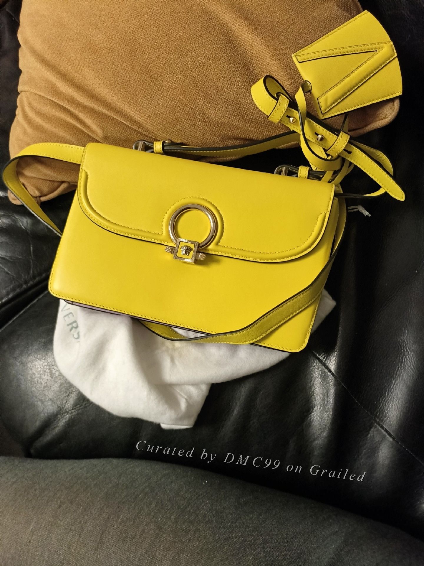 Versace Versace Yellow Medusa Crossbody Bag Size ONE SIZE - 1 Thumbnail
