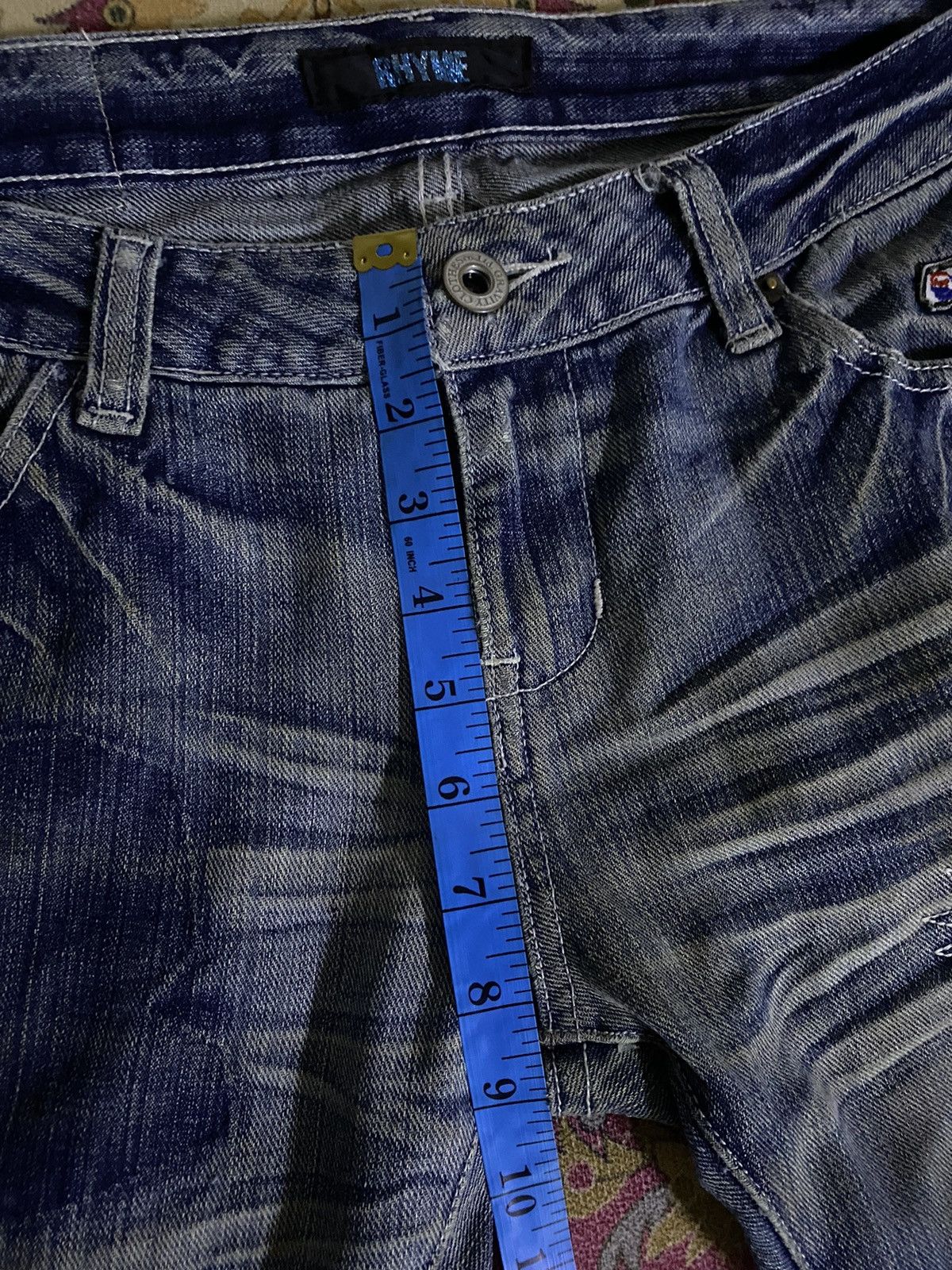 If Six Was Nine × Japanese Brand × Le Grande Bleu (L.G.B.) Japanese Brand RHYME Distressed Denim Pant Size US 33 - 17 Thumbnail