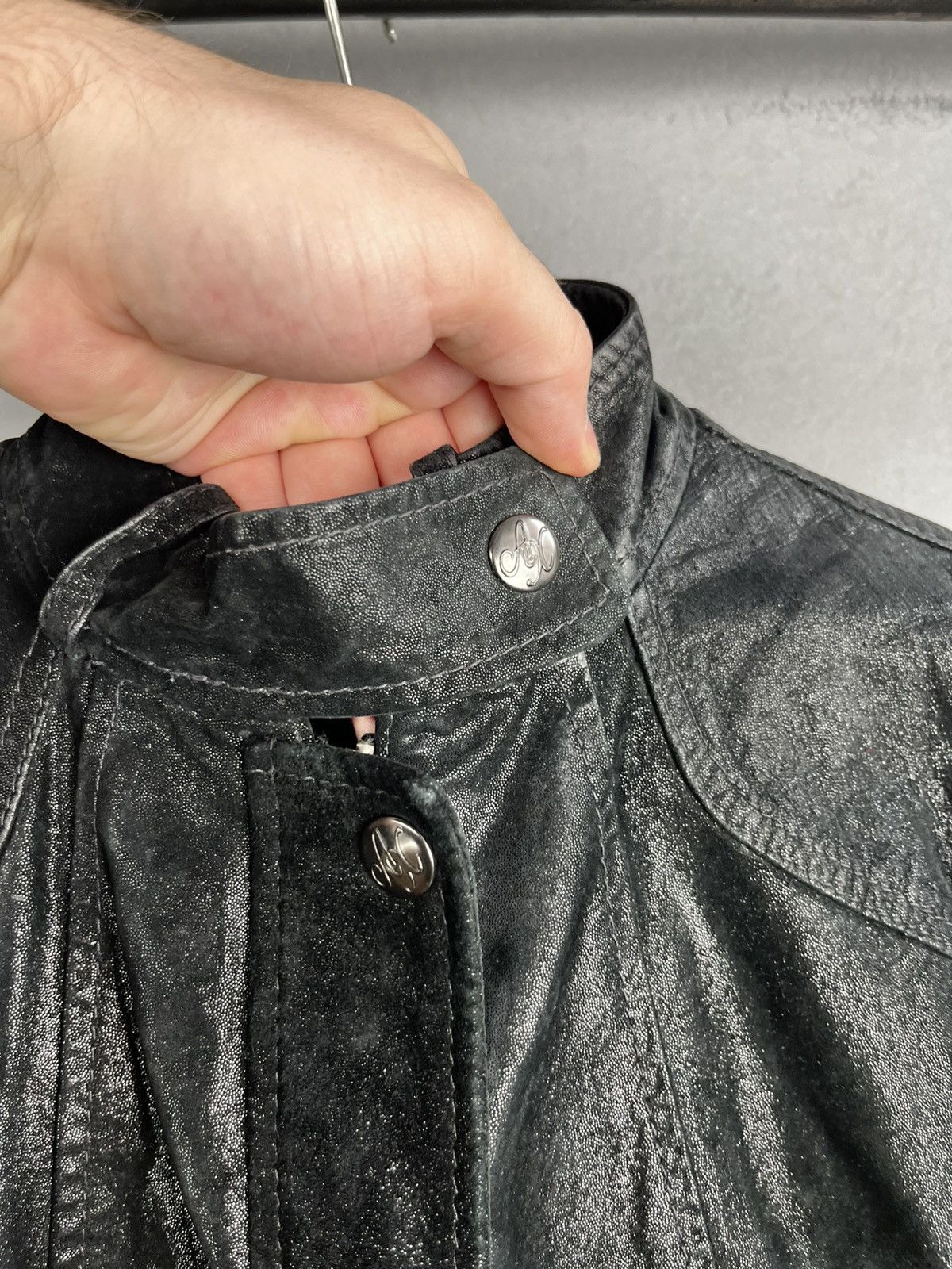 Armani Armani leather jacket biker size s Size S / US 4 / IT 40 - 5 Thumbnail