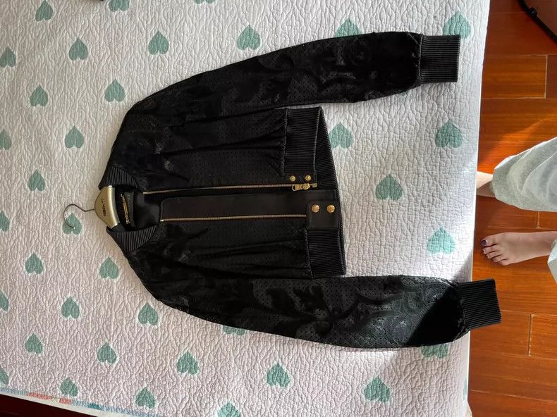 Versace Versace Hollow embroidered leather jacket Size S / US 4 / IT 40 - 3 Thumbnail