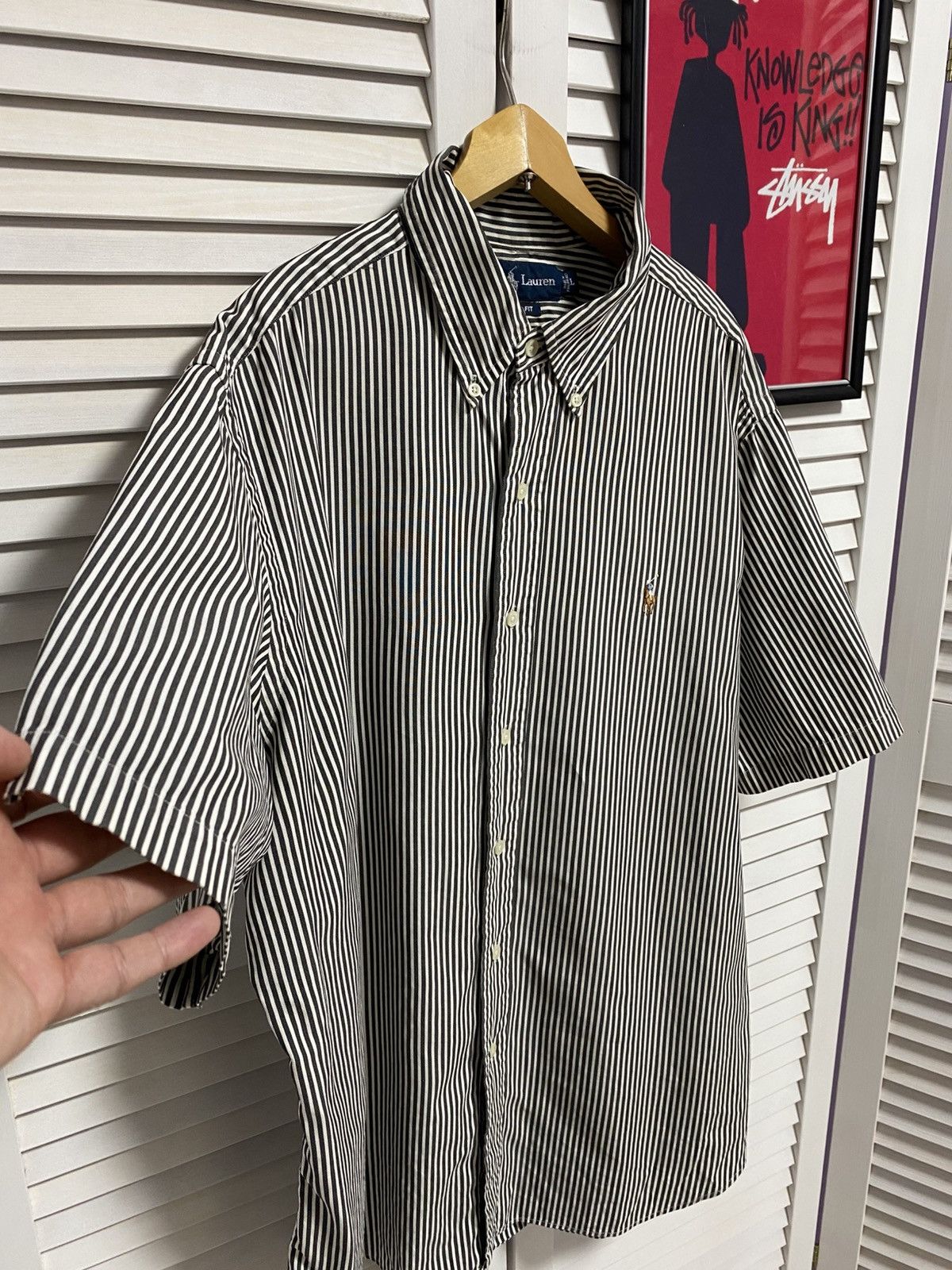 Polo Ralph Lauren Vintage Shirt Polo Ralph Lauren Hours Striped Zebra Size US L / EU 52-54 / 3 - 3 Thumbnail