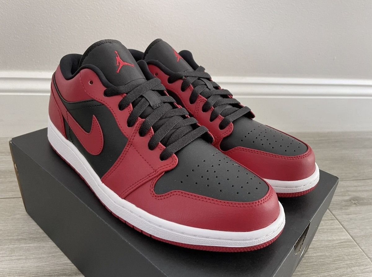 Jordan Brand Air Jordan 1 Low Reverse Bred Gym Red Black White Size 12 Size US 12 / EU 45 - 4 Thumbnail