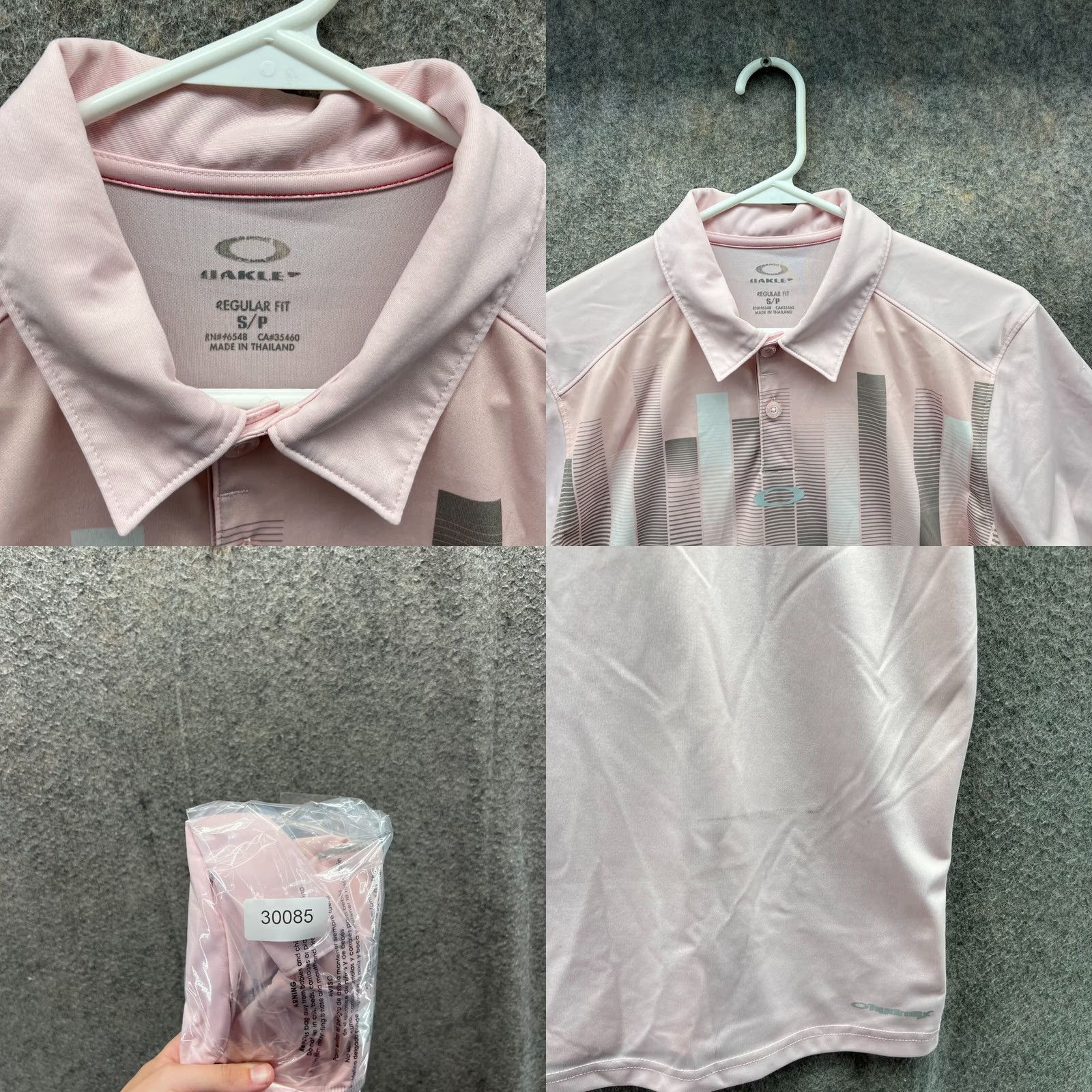 Oakley VINTAGE Oakley Polo Shirt Mens Small Pastel Pink Preppy Performance Polyester Golf Size US S / EU 44-46 / 1 - 8 Thumbnail