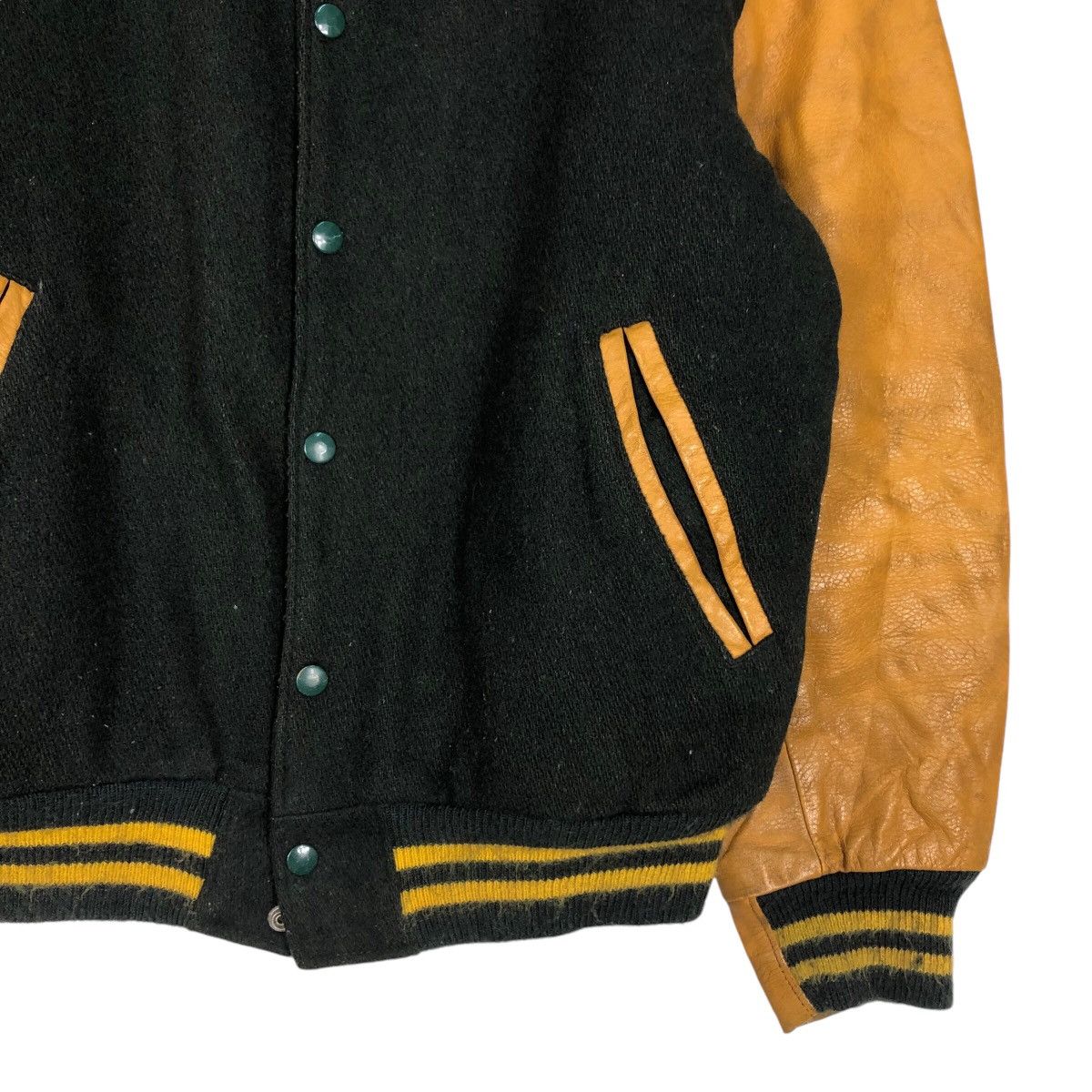 Golden Bear 📌Vintage Varsity Leather Jacket Golden Bear Made in Usa Size US L / EU 52-54 / 3 - 5 Thumbnail