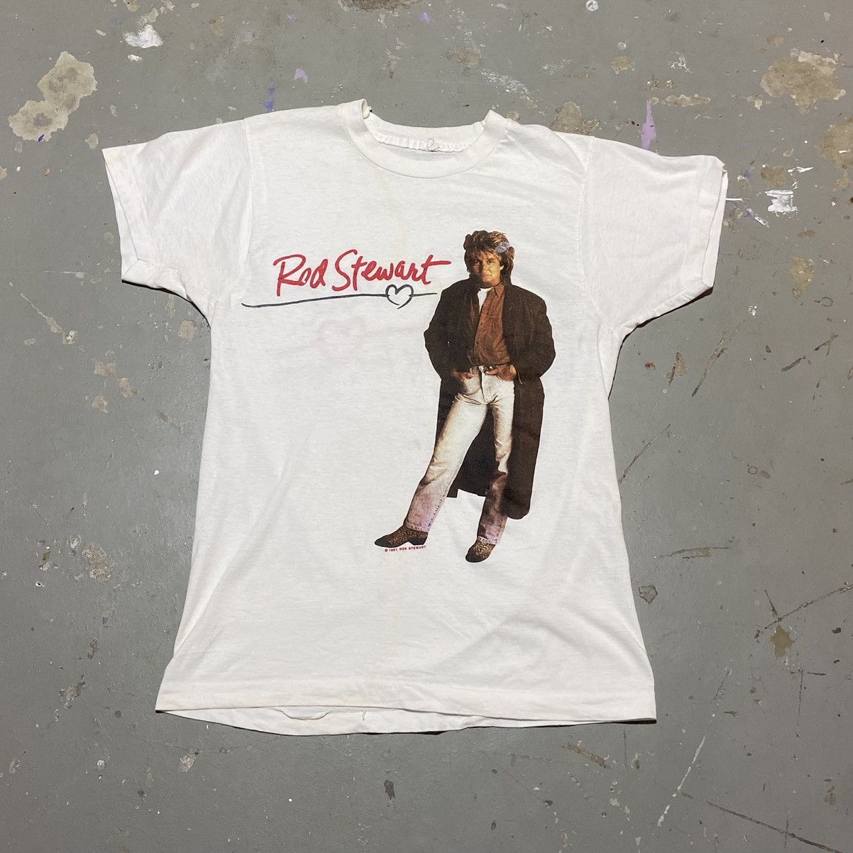 Vintage Vintage Rod Stewart Vagabonds Heart Tour 1991 - 92 Tour Tee Size US S / EU 44-46 / 1 - 1 Thumbnail