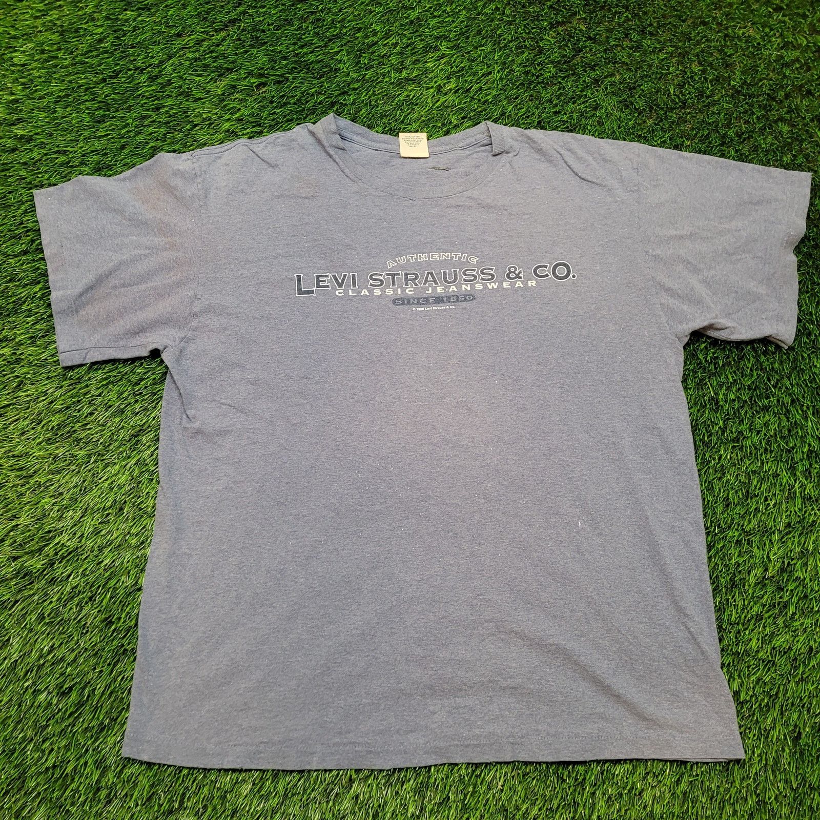 Levi's VTG 90s Levis Spellout T-Shirt Mens L Made in USA Boxy Tee Size US L / EU 52-54 / 3 - 1 Thumbnail