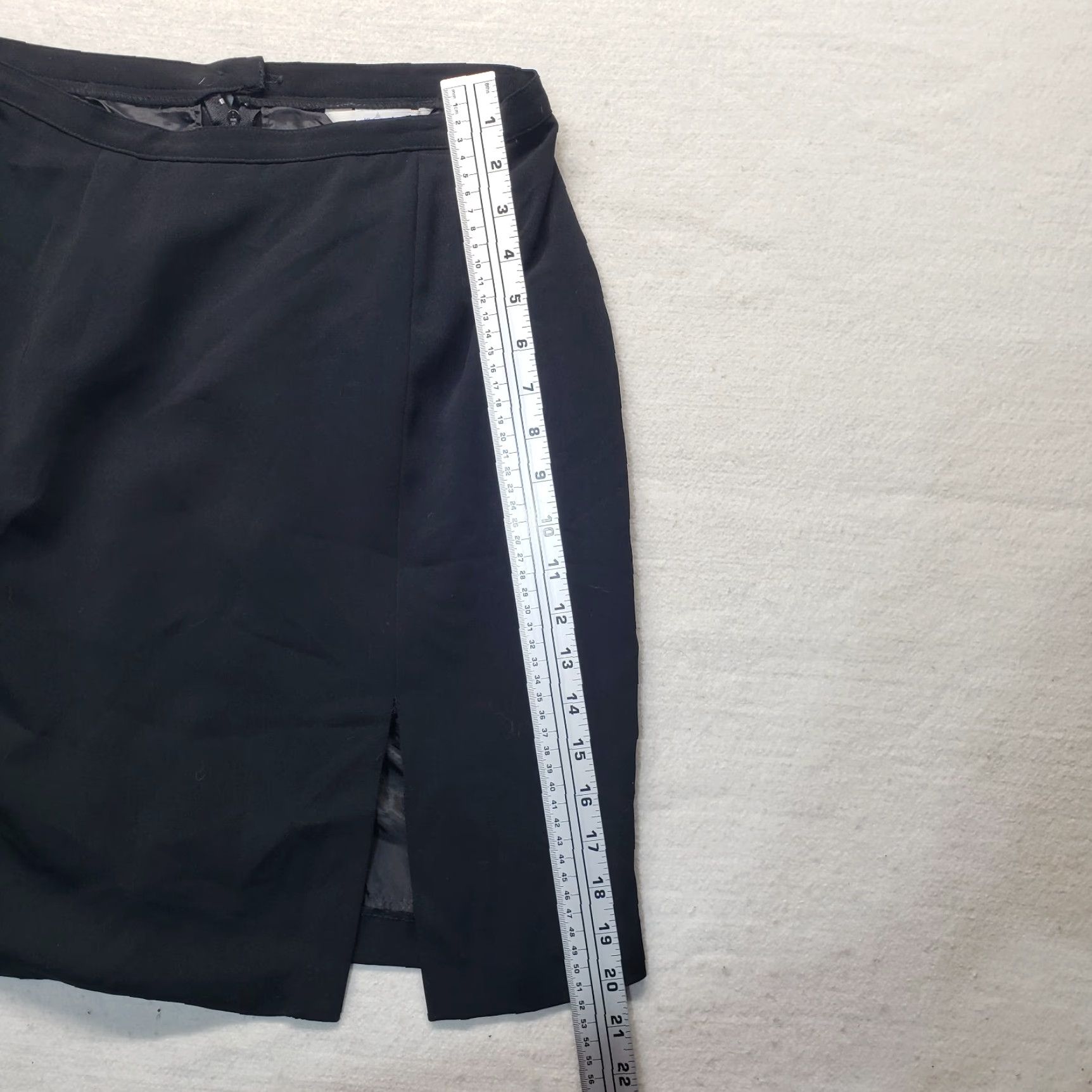 Vintage Grays Isaac Hazan Black Pencil Skirt Knee High Adult Women's Size 10 Short Skirt Solid - Mens? Size 32" / US 10 / IT 46 - 5 Thumbnail
