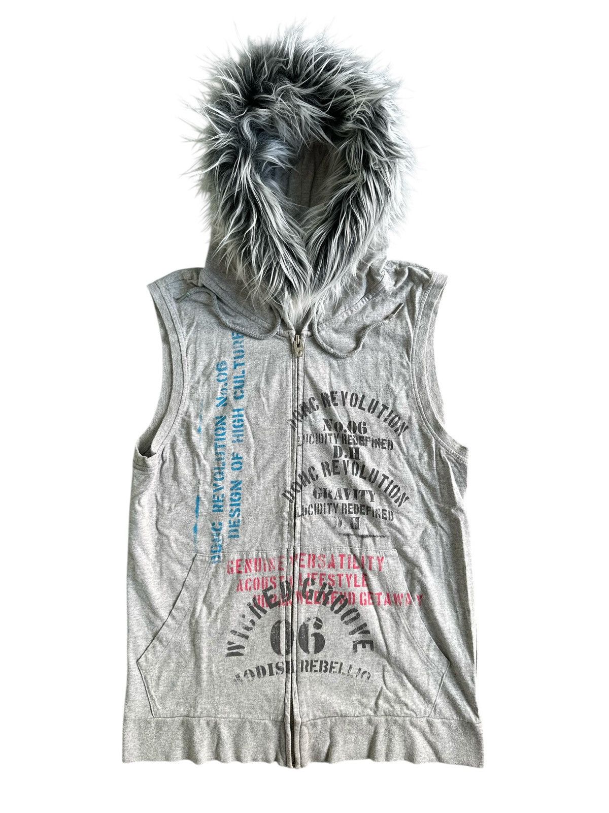 Le Grande Bleu (L.G.B.) DOHC REVOLUTION POEM FUR ZIP HOODIE TANKTOP Size US M / EU 48-50 / 2 - 1 Thumbnail