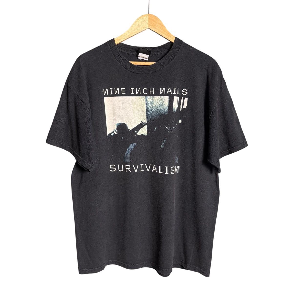 Band Tees Vintage 00s Nine Inch Nails Survivalism T-Shirt NIN Tee Size US XL / EU 56 / 4 - 1 Thumbnail