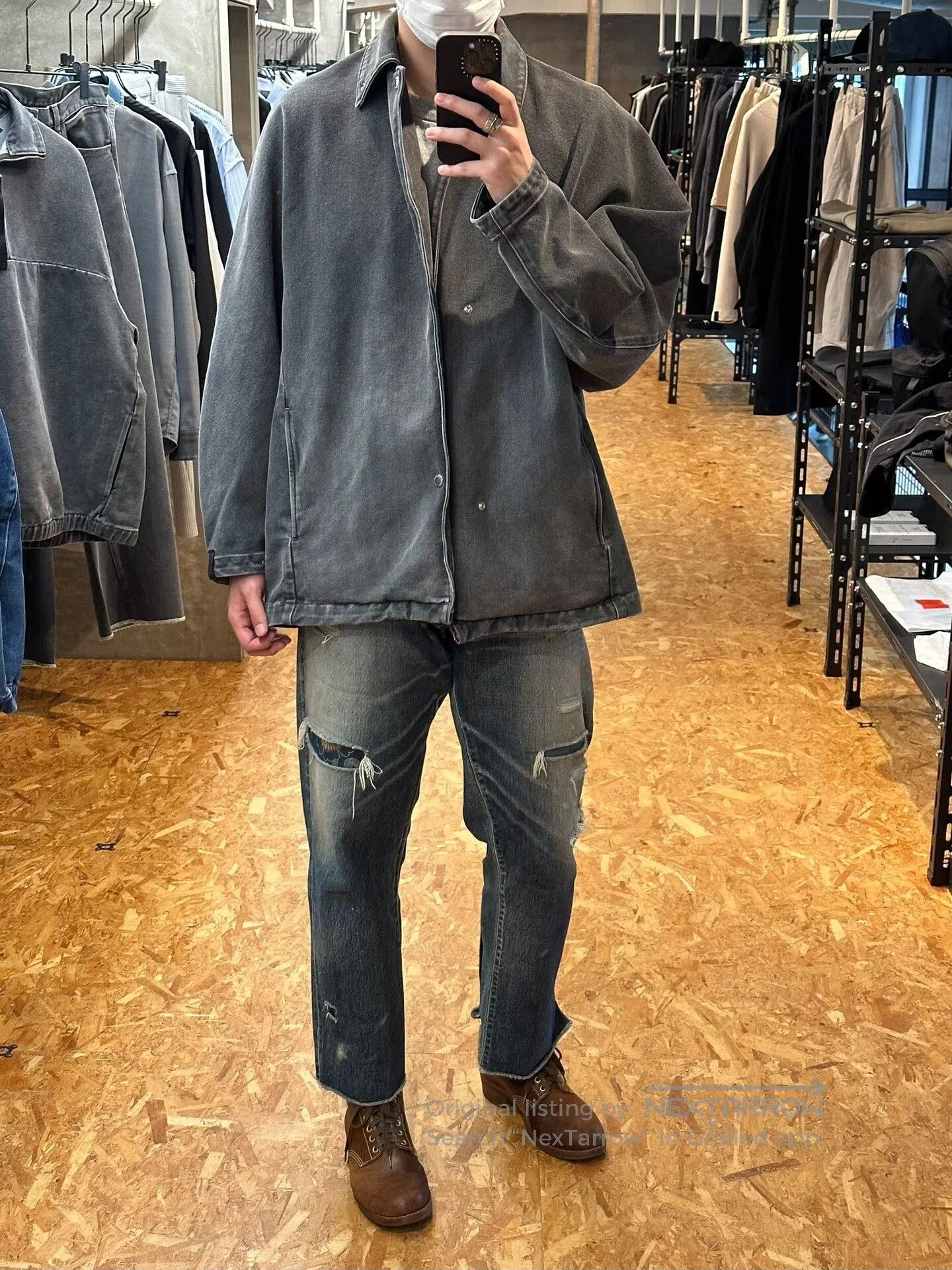 N.Hoolywood n.hoolywood gray denim jacket. Size US S / EU 44-46 / 1 - 1 Thumbnail