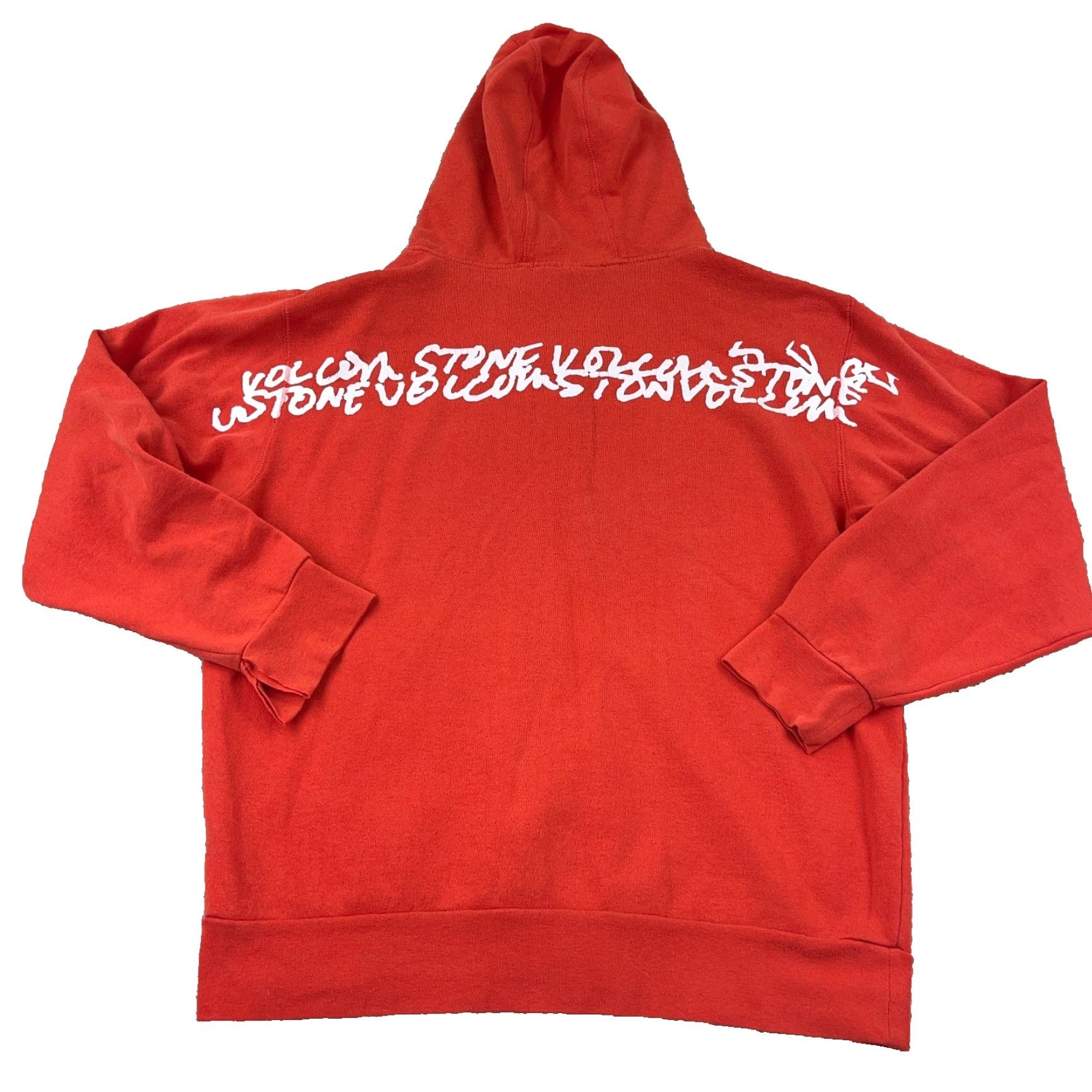Volcom VINTAGE Volcom Hoodie Men Large Red Full Zip Sweatshirt Graphic Print Logo Fleece Jacket Winter Size US L / EU 52-54 / 3 - 2 Thumbnail