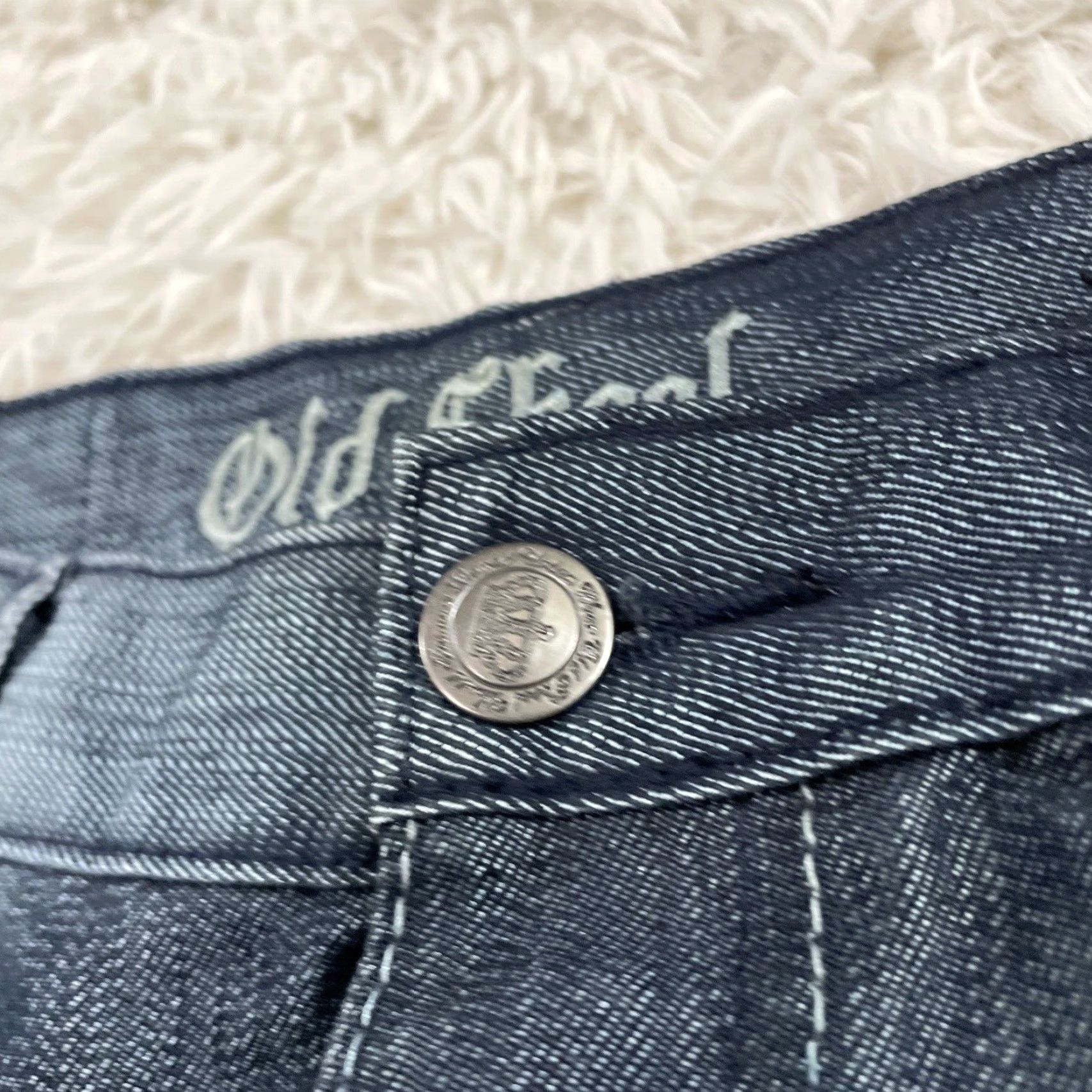 Denime VINTAGE Old Skool Straight Jeans sequin Pocket Adult 34x32 Denim Blue 5-Pocket Design Mens Jeans/Denim Shiny Dark Blue Size US 34 / EU 50 - 6 Thumbnail