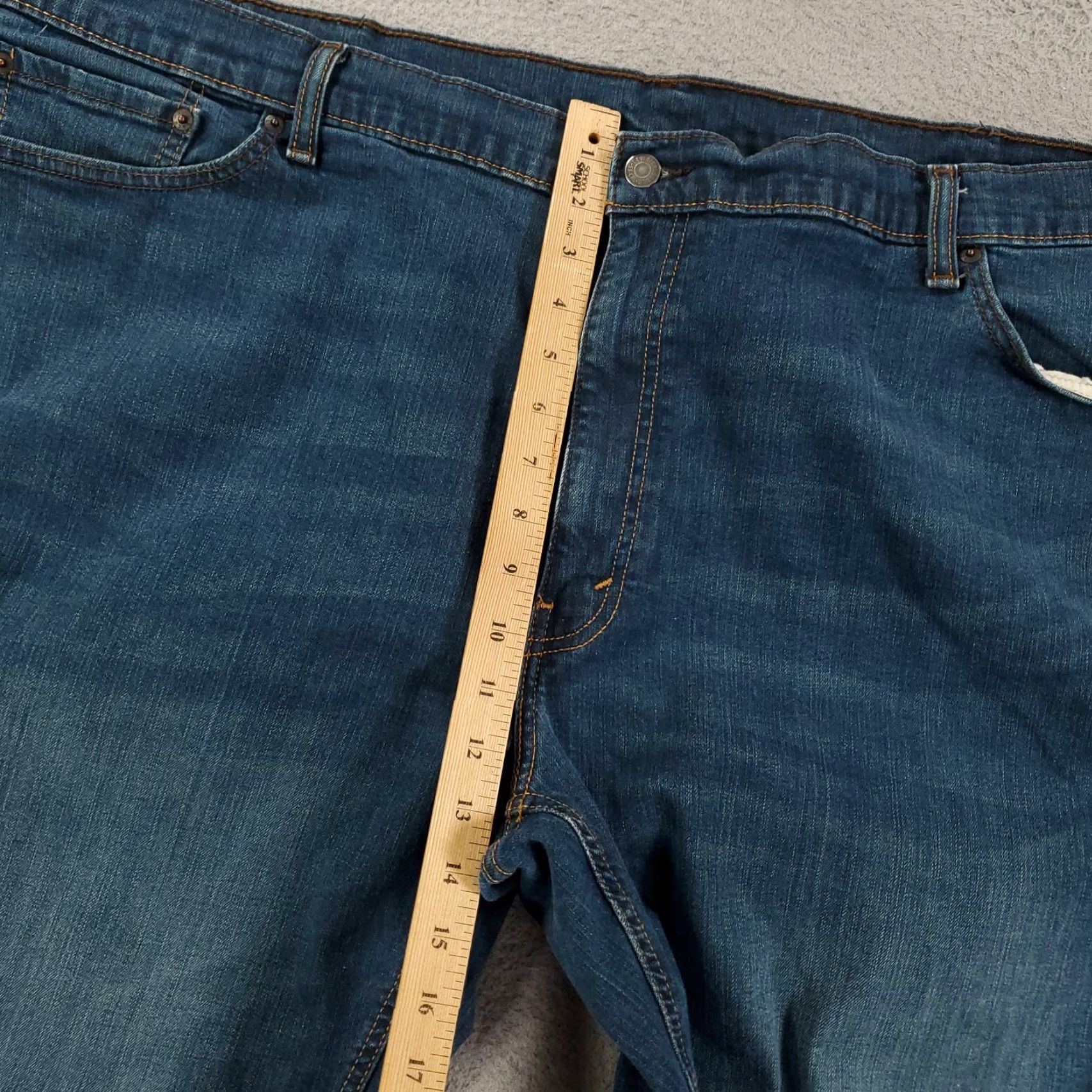 Levi's Levi's Jeans 541 Slim Straight 52x32 Blue Denim Stretch 5-Pocket Logo Zipper Button Men Big & Tall Size US 36 / EU 52 - 5 Thumbnail