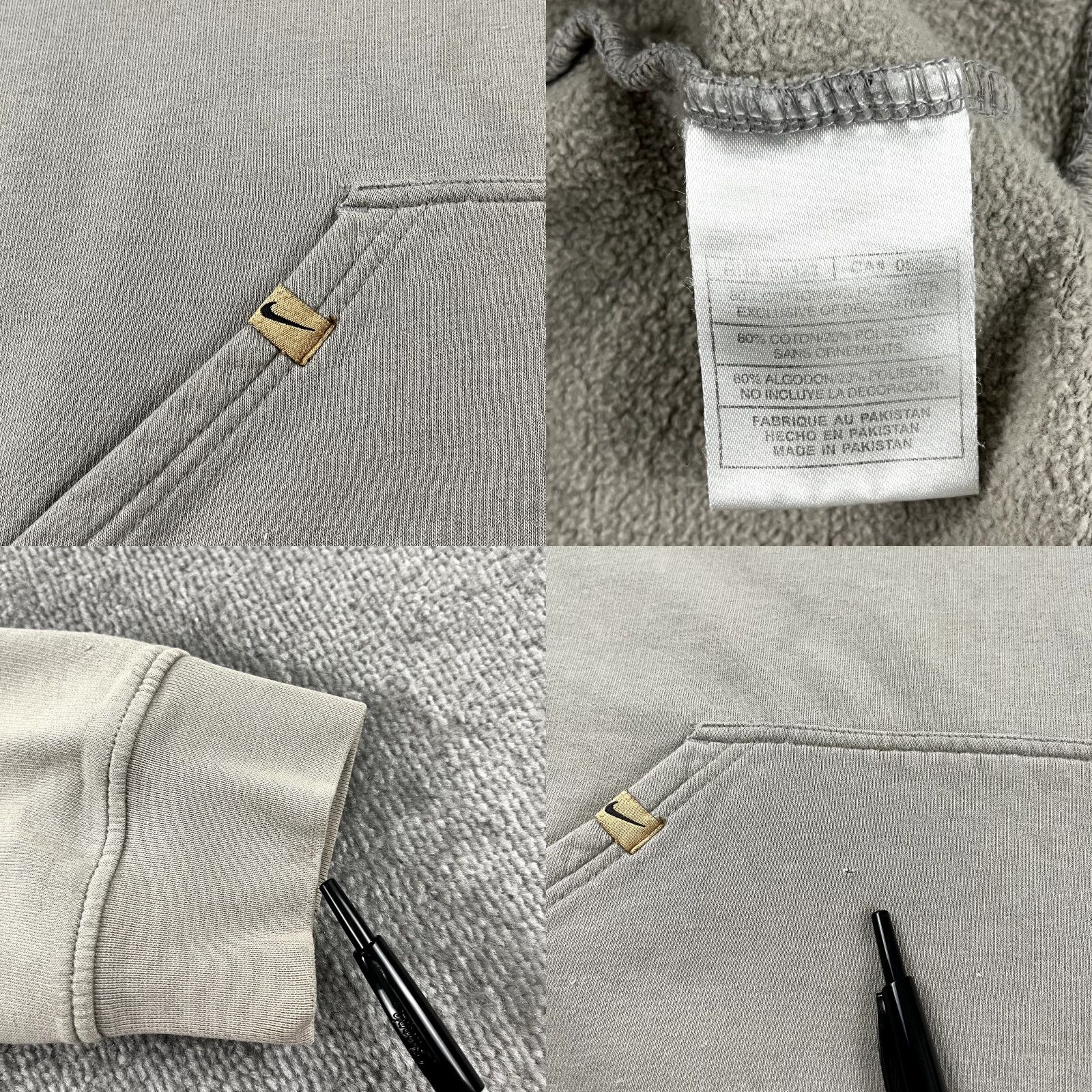 Nike VINTAGE Nike Hoodie Mens Large Gray AIR SOUL Sweatshirt Pullover Skater Retro Y2K VTG Size US L / EU 52-54 / 3 - 8 Thumbnail