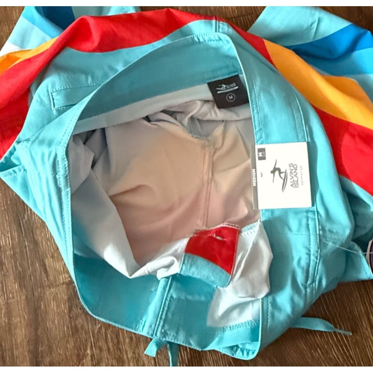 Other Alvin's Island Men's Rainbow Wave Board Shorts Swim Trunks S Size US 34 / EU 50 - 6 Thumbnail