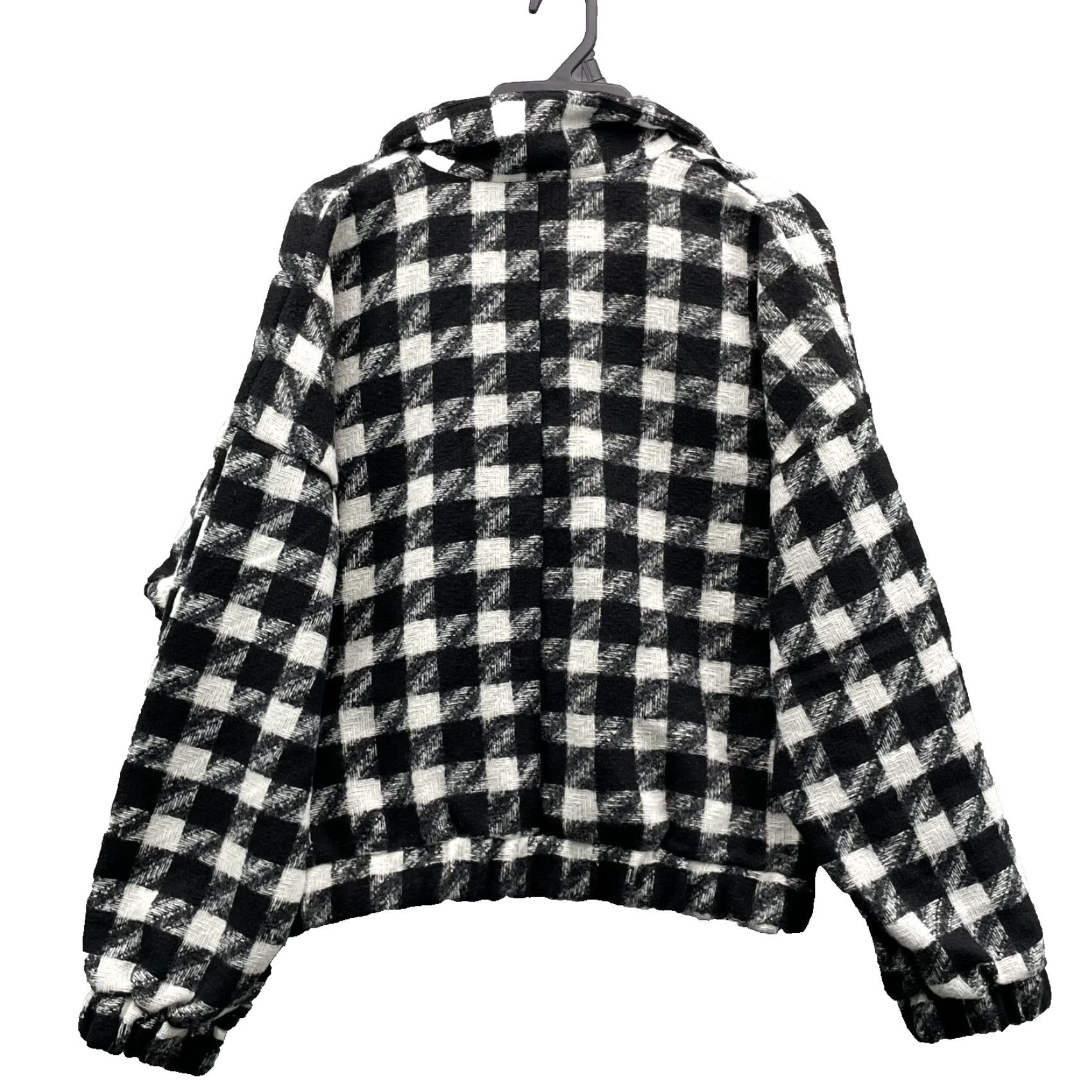 Vintage HYFVE Jacket Women Small Houndstooth Blazer Drop Shoulder Corpcore Old Money Y2k Size S / US 4 / IT 40 - 2 Thumbnail